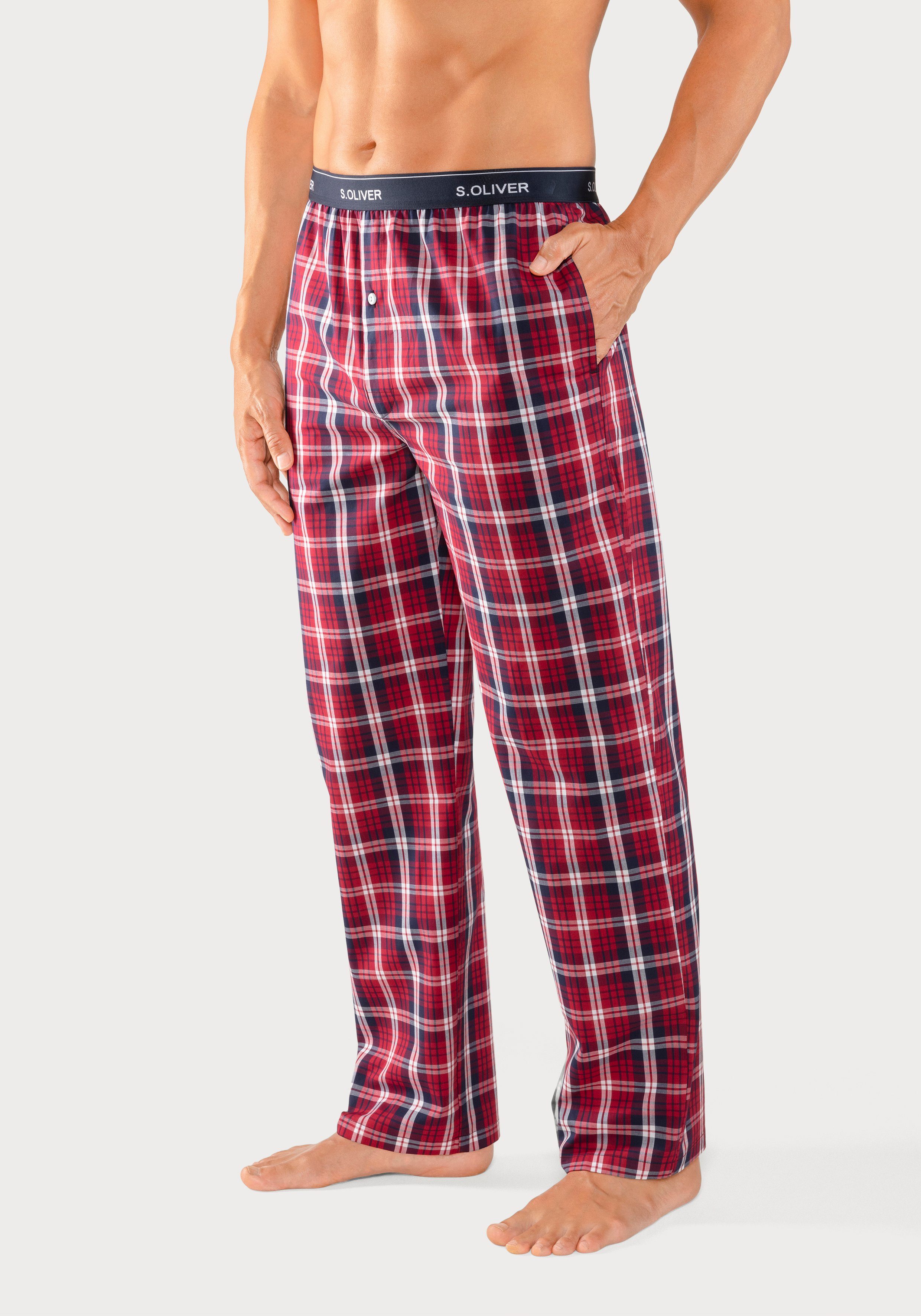 s.Oliver RED LABEL Beachwear Geweven broek met logo in de band