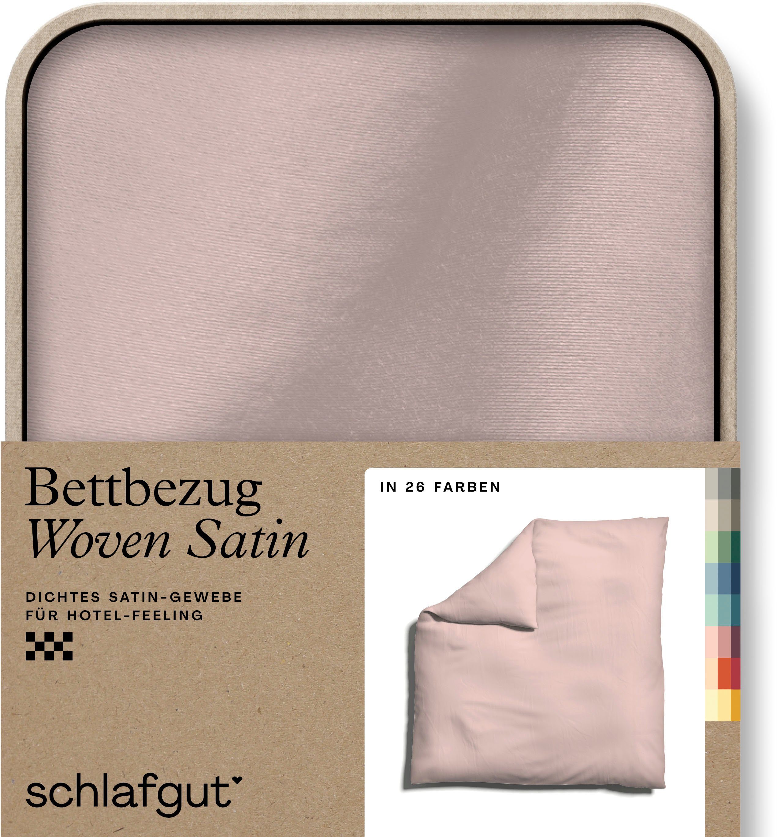 Schlafgut Dekbedovertrek Woven Satin bijzonder dicht geweven, mix & match: bijpassende kussenhoes ve