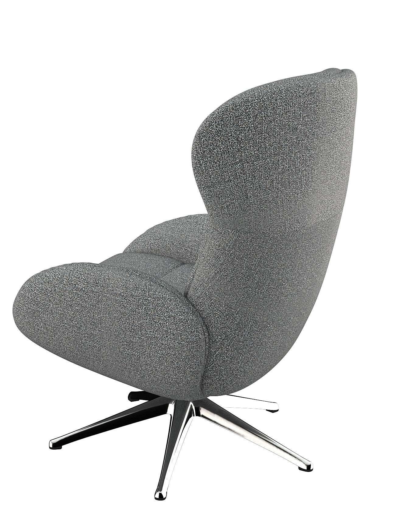 FLEXLUX Relaxfauteuil Haze, TV-stoel, fauteuil, stoffeerstoel Rugdeelverstelling, draaibaar, voet van aluminium