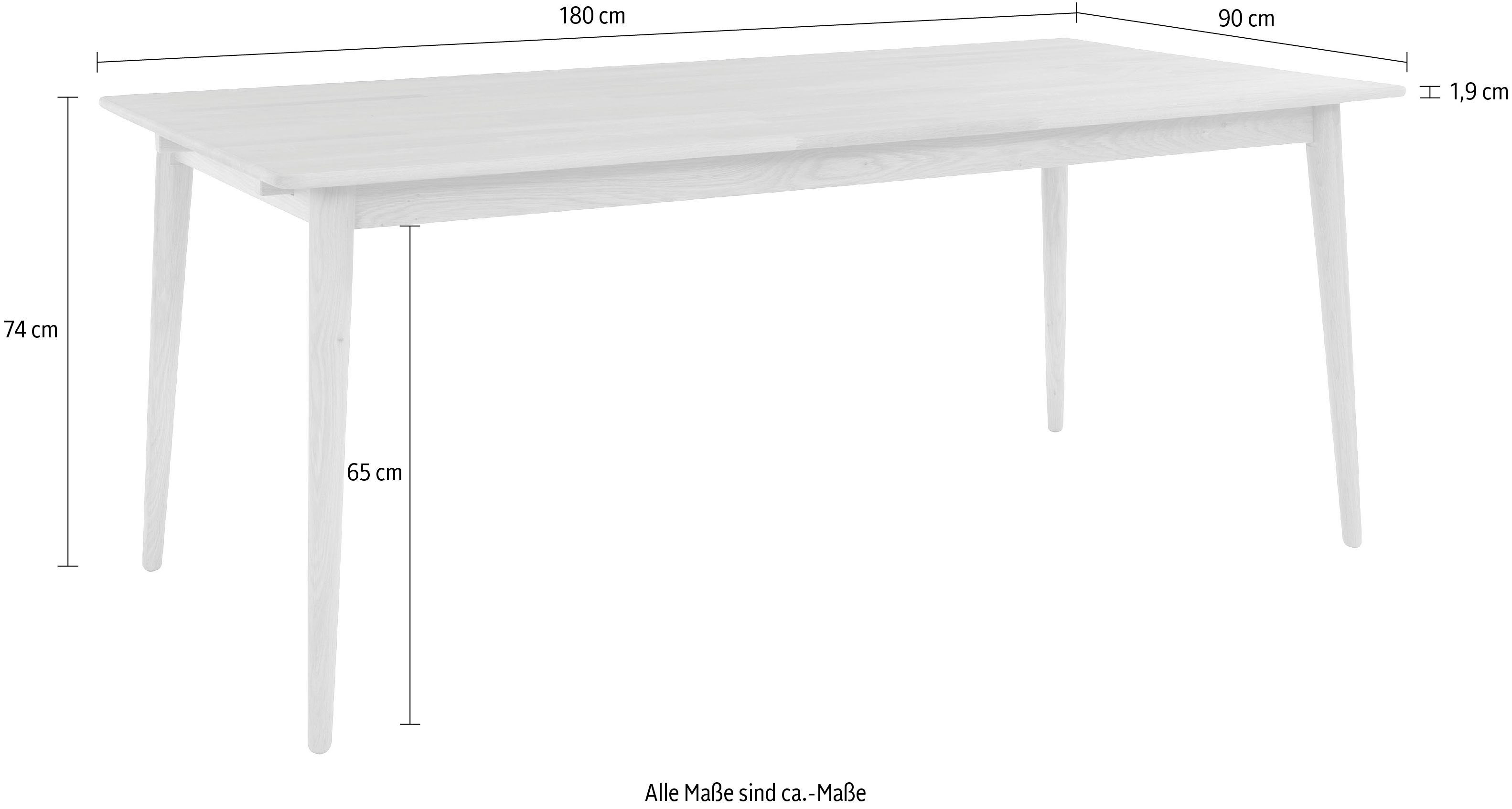 andas Eettafel Toarp Massief eikenhout eettafel in Scandi look, FSC-gecertificeerd