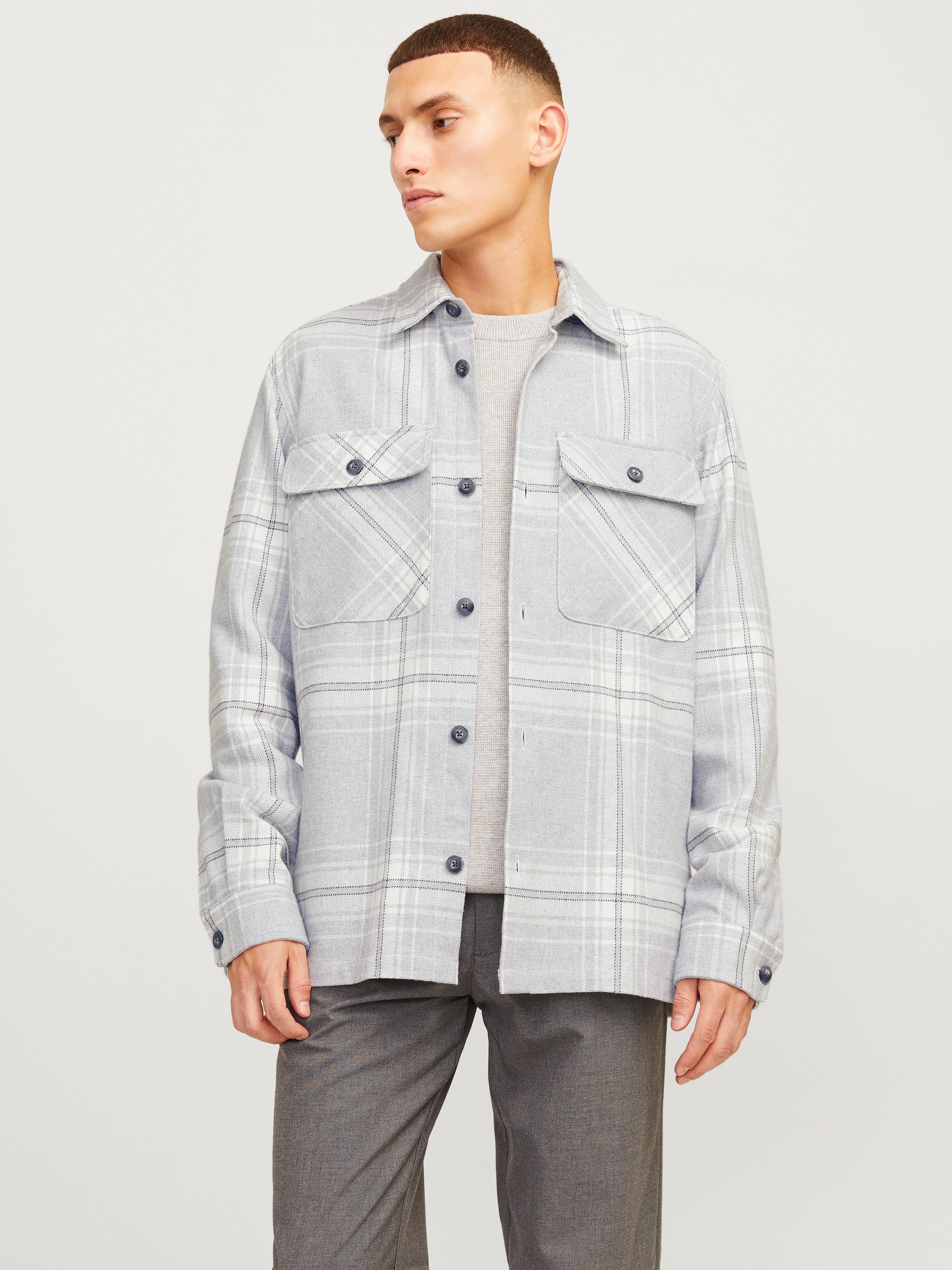 Jack & Jones Overhemd met lange mouwen JPRRAYMOND MELANGE CHECK LS OVERSHIRT SN