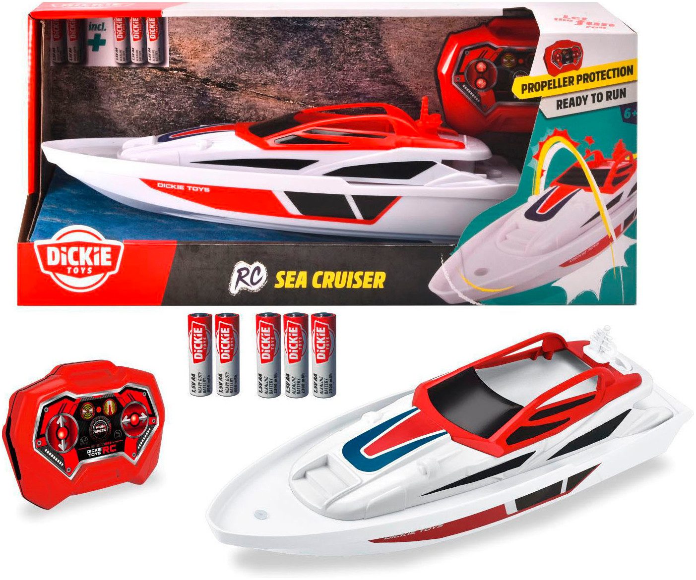 Dickie Toys Radiografisch bestuurbare boot RC Sea Cruiser, 2,4GHz