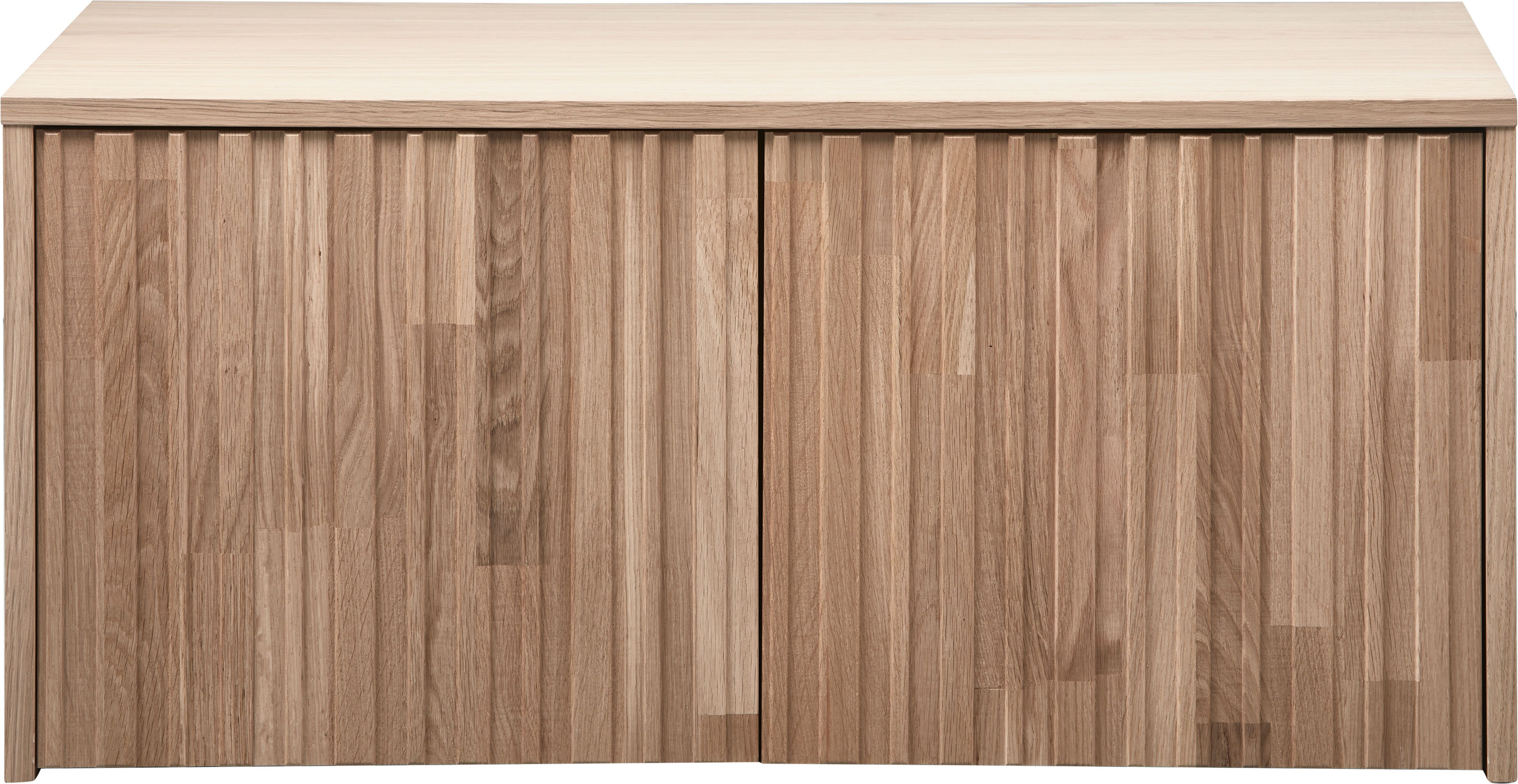 WOOOD Kistbank New Gravure bunkbank met grafische reliëfdeuren op wielen, breedte 88 cm
