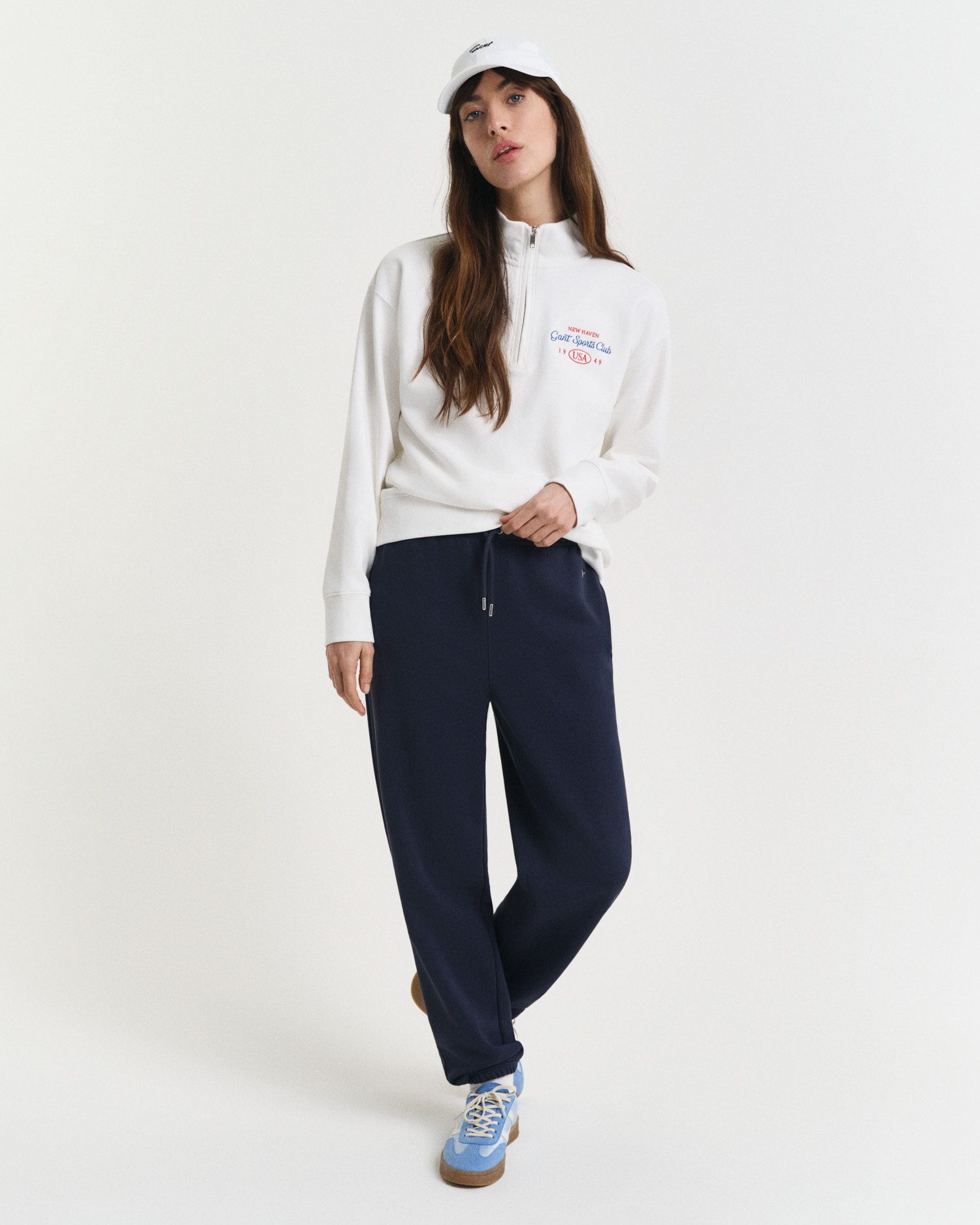 Gant Sweatbroek REG SHIELD SWEATPANTS Elastische taille met koordel