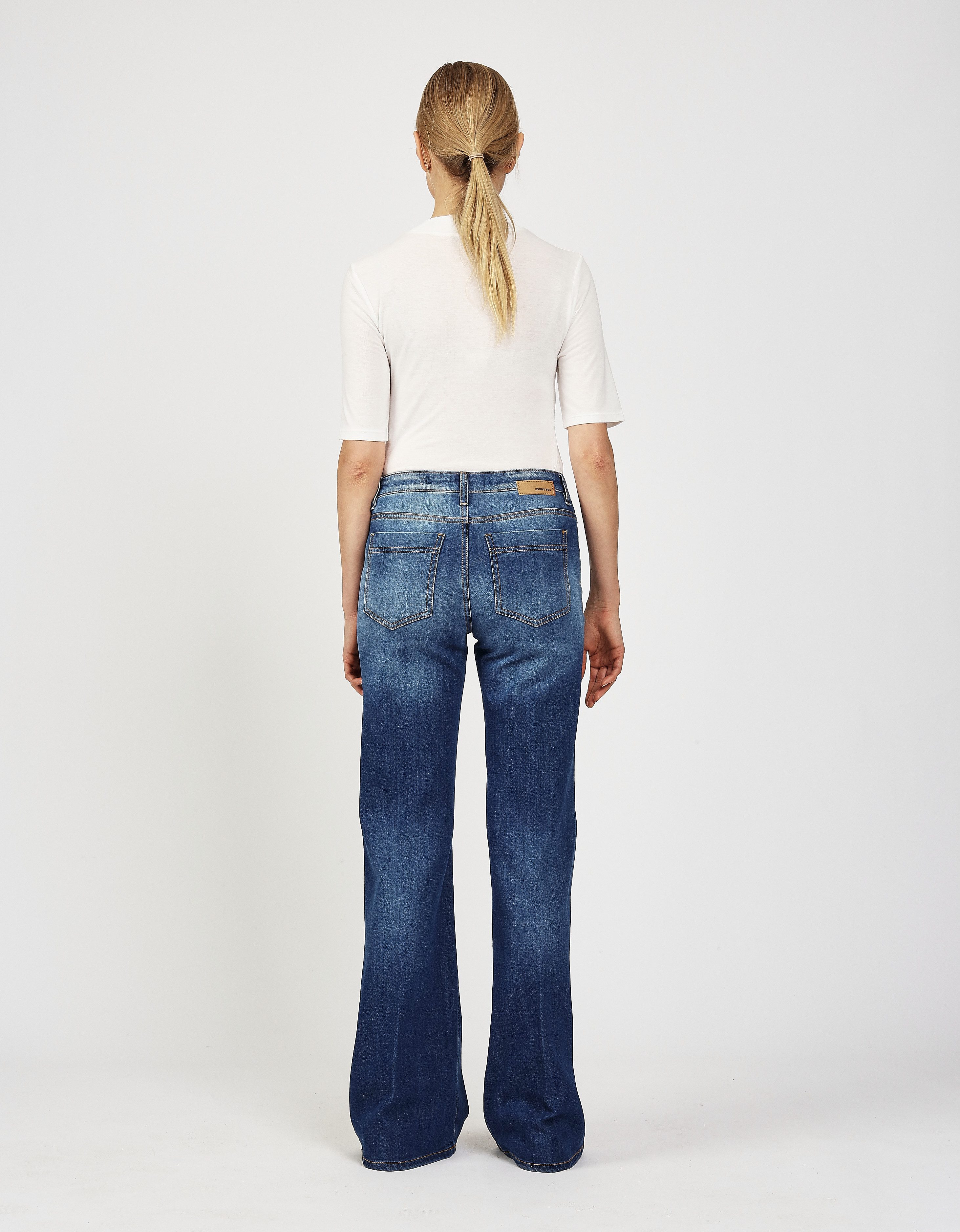 GANG Bootcut jeans 94 JESSI FLARED met trendy luipaardmotief