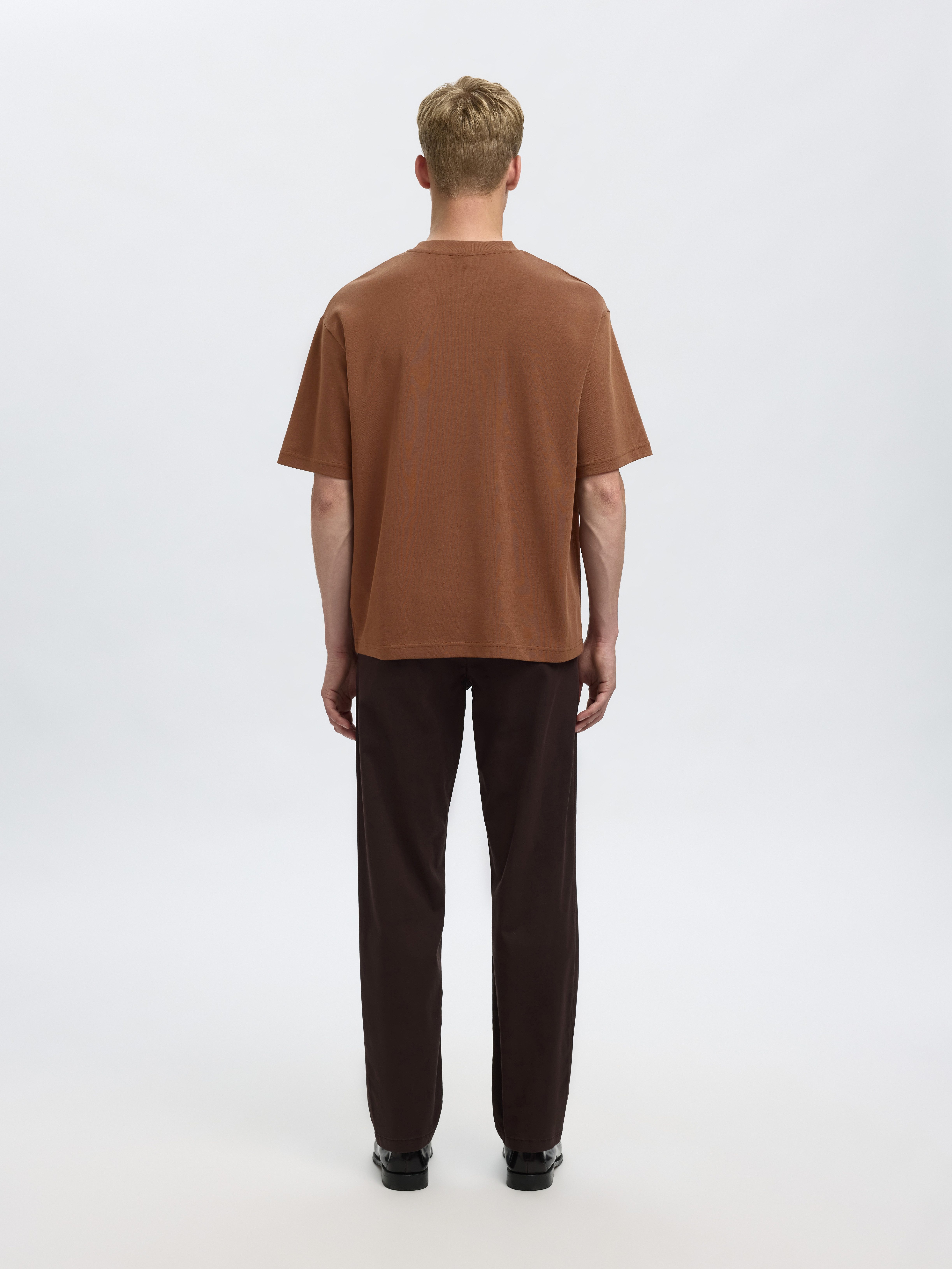 SELECTED HOMME Shirt met ronde hals SLHLOOSEOSCAR SS O-NECK TEE NOOS