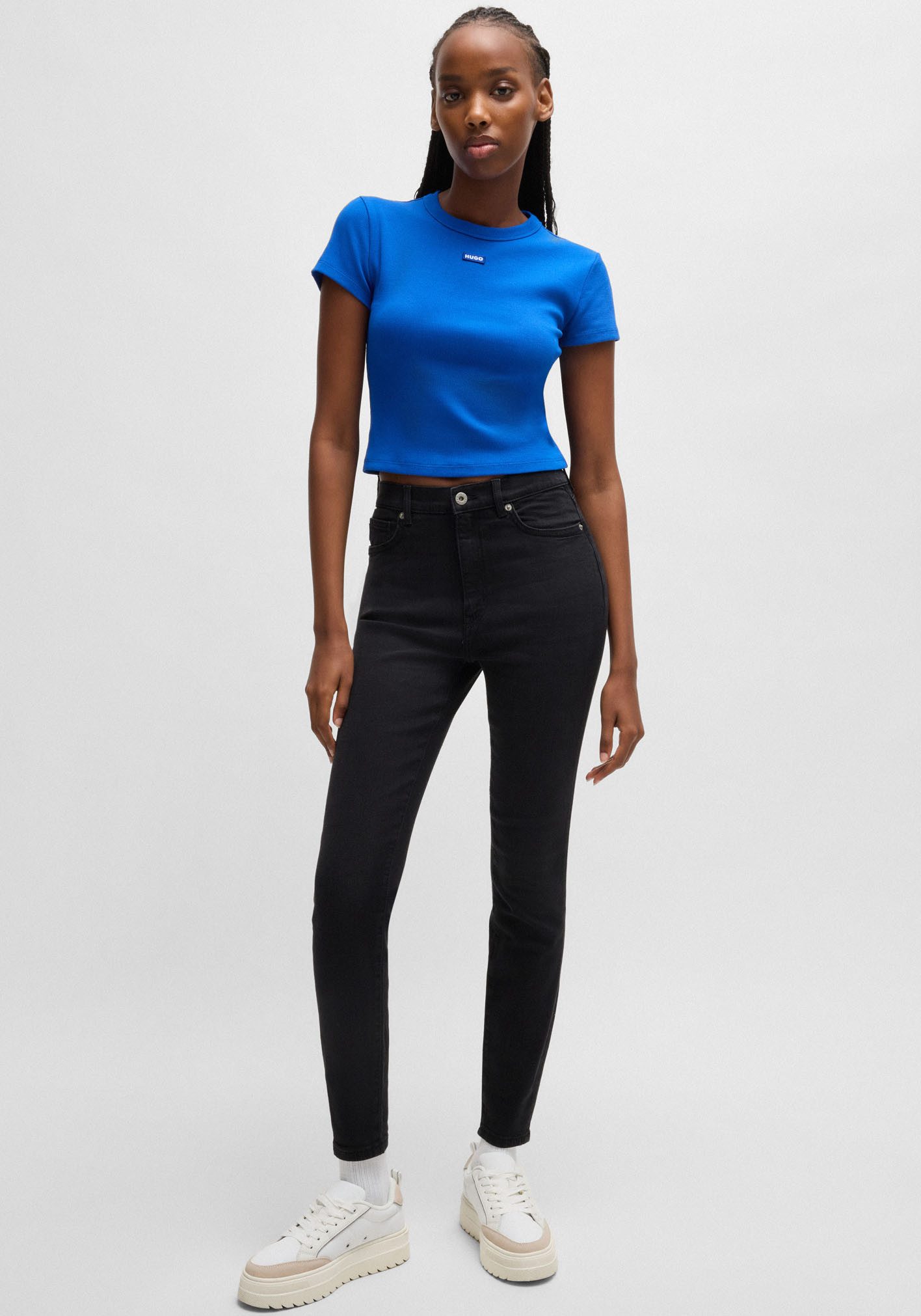 HUGO Blue Skinny fit jeans Malu Skinny fit met gemiddelde taillehoogte