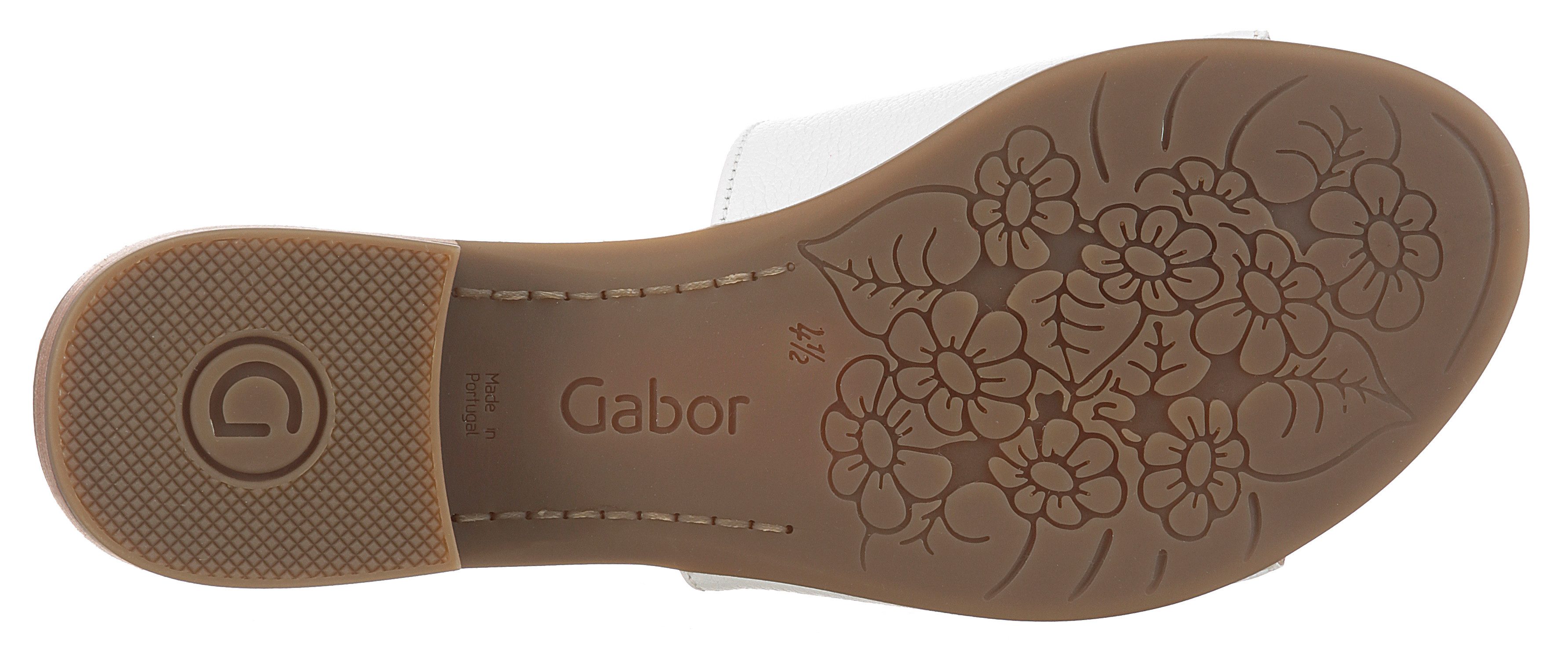 Gabor Slippers Rhodos , blokhak, zomerschoen, comfortabele schoen in breedte g (= breed)