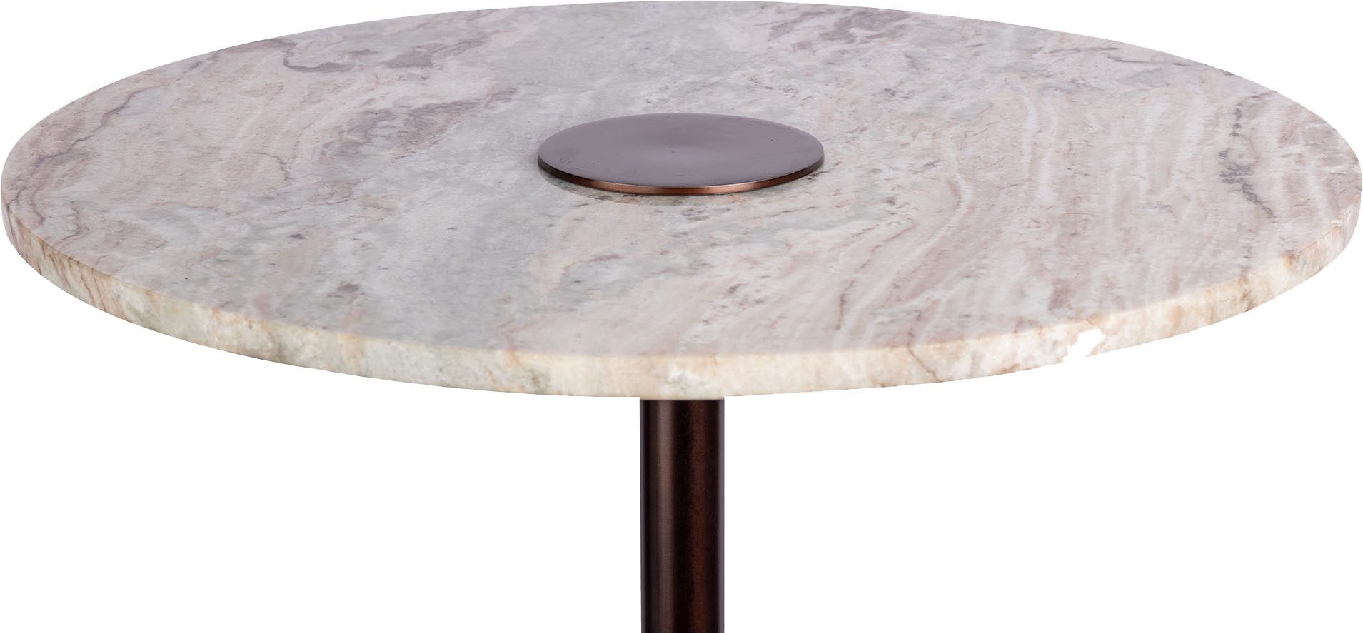 Kayoom Bijzettafel Harry 125, luxe tafelblad van 100% marmer Tafelblad van marmer, stabiel frame van ijzer (1 stuk)