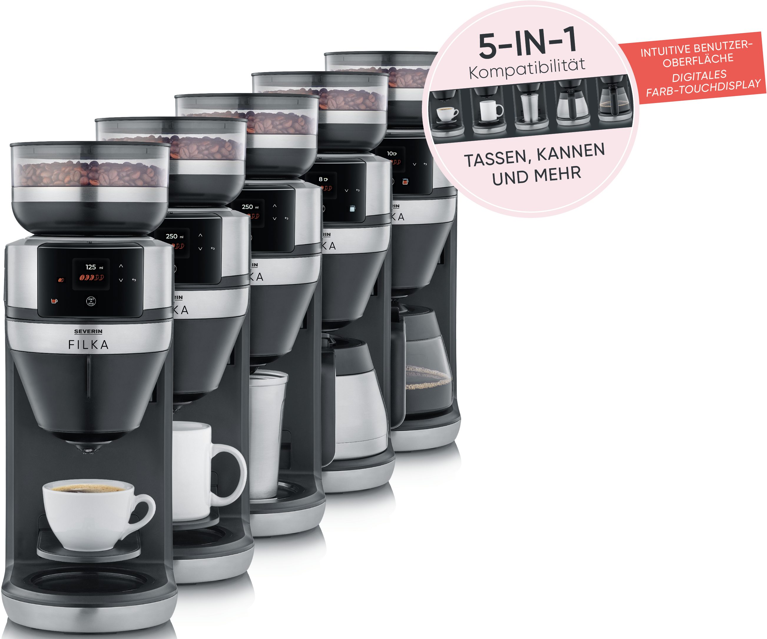 Severin Koffiezetapparaat met bonenmaler KA 4852 FILKA