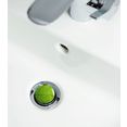 sanilo set badkameraccessoires blad bestaand uit toiletzitting, badmat en wastafelplug (complete set, 3-delig) groen