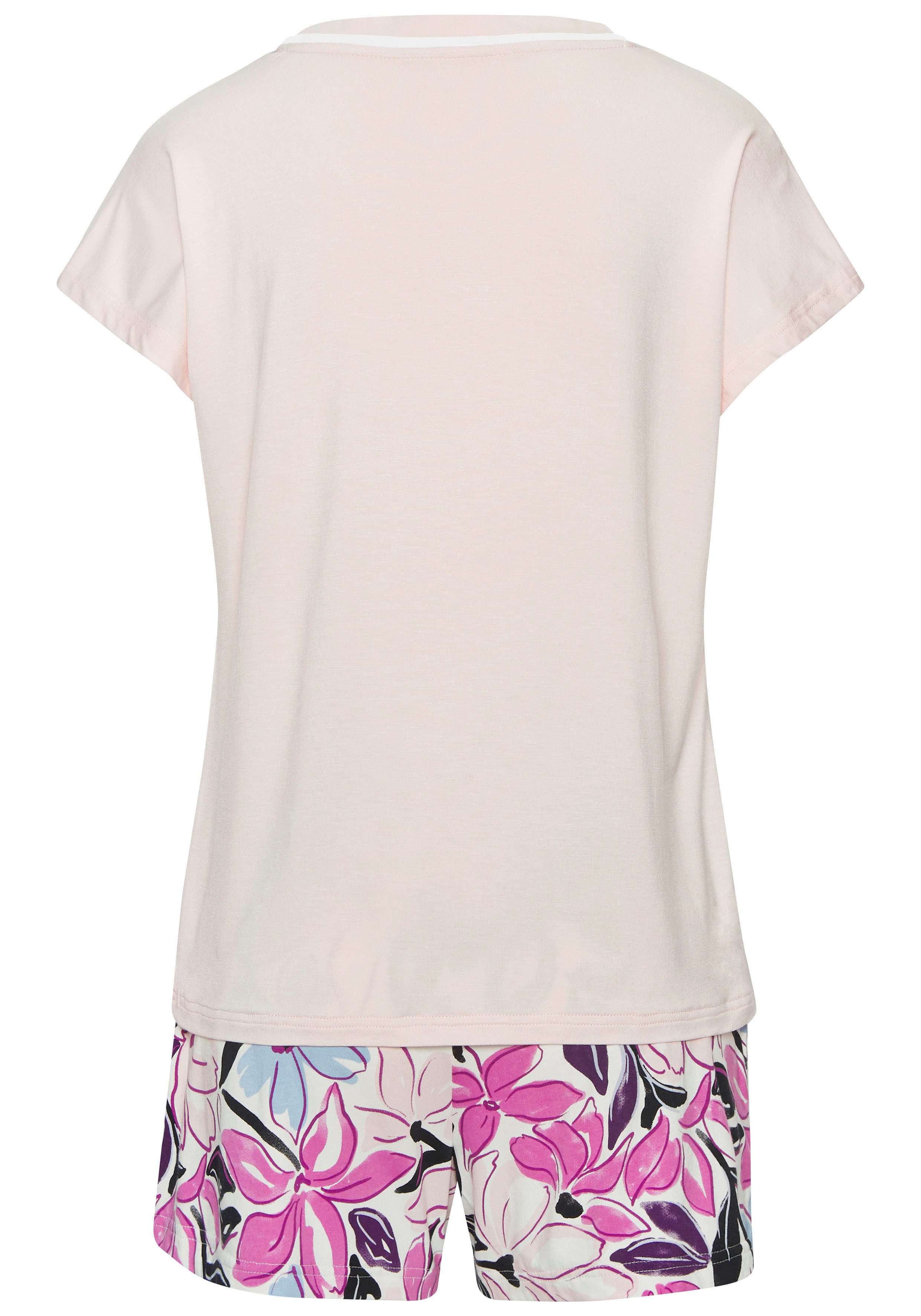Lascana Shortama met mooie bloemenprint (2-delig)