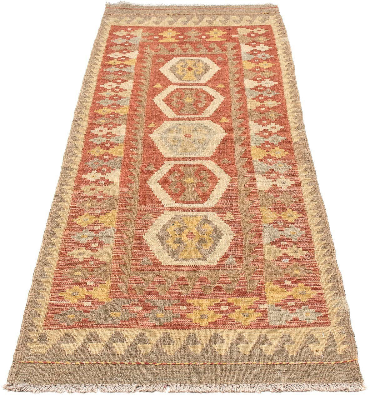morgenland Loper Kelim Maimene geheel gedessineerd 207 x 66 cm Omkeerbaar tapijt