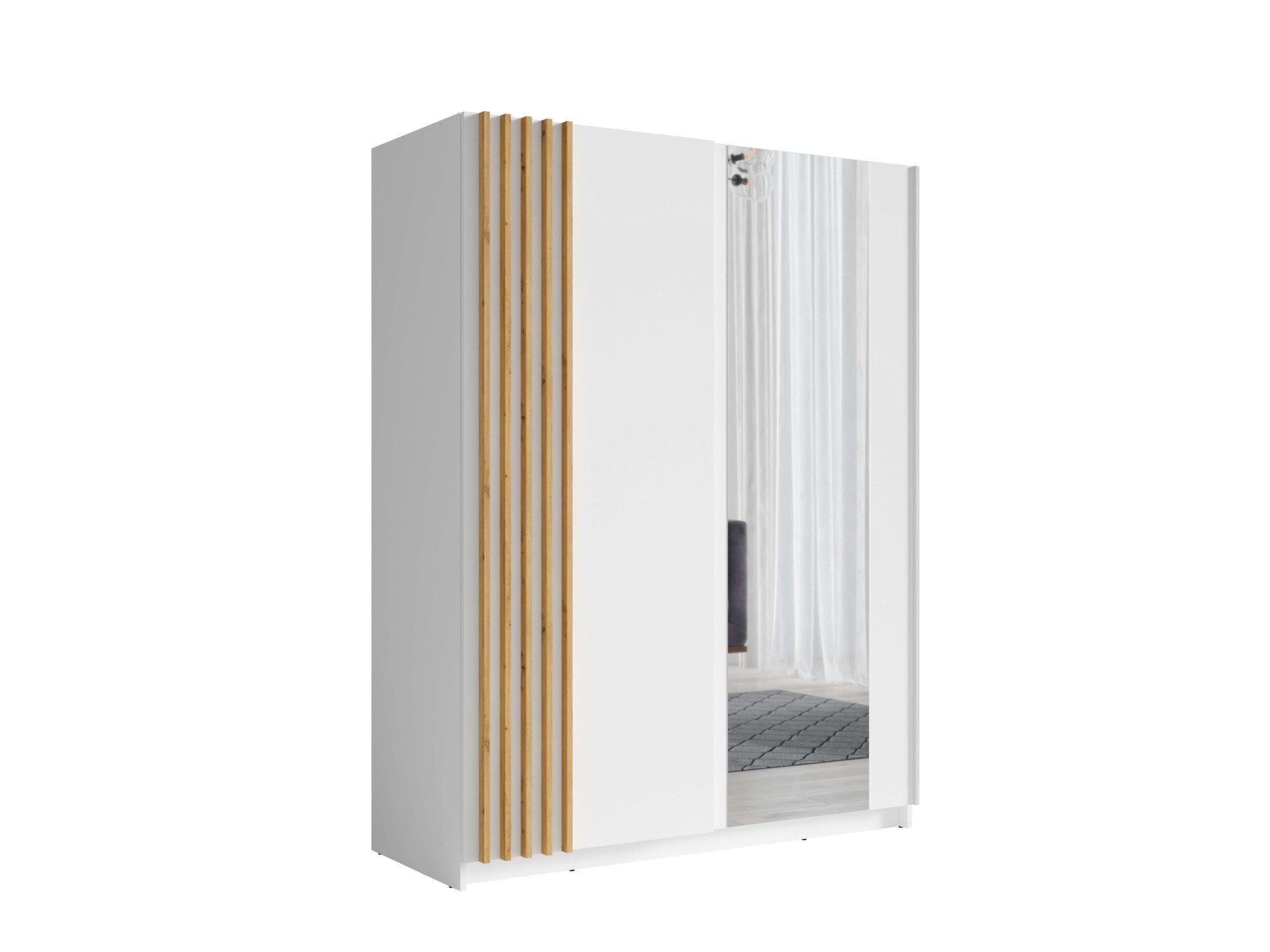 INOSIGN Kledingkast Charisy met spiegel, 4 inlegplanken en kledingstang