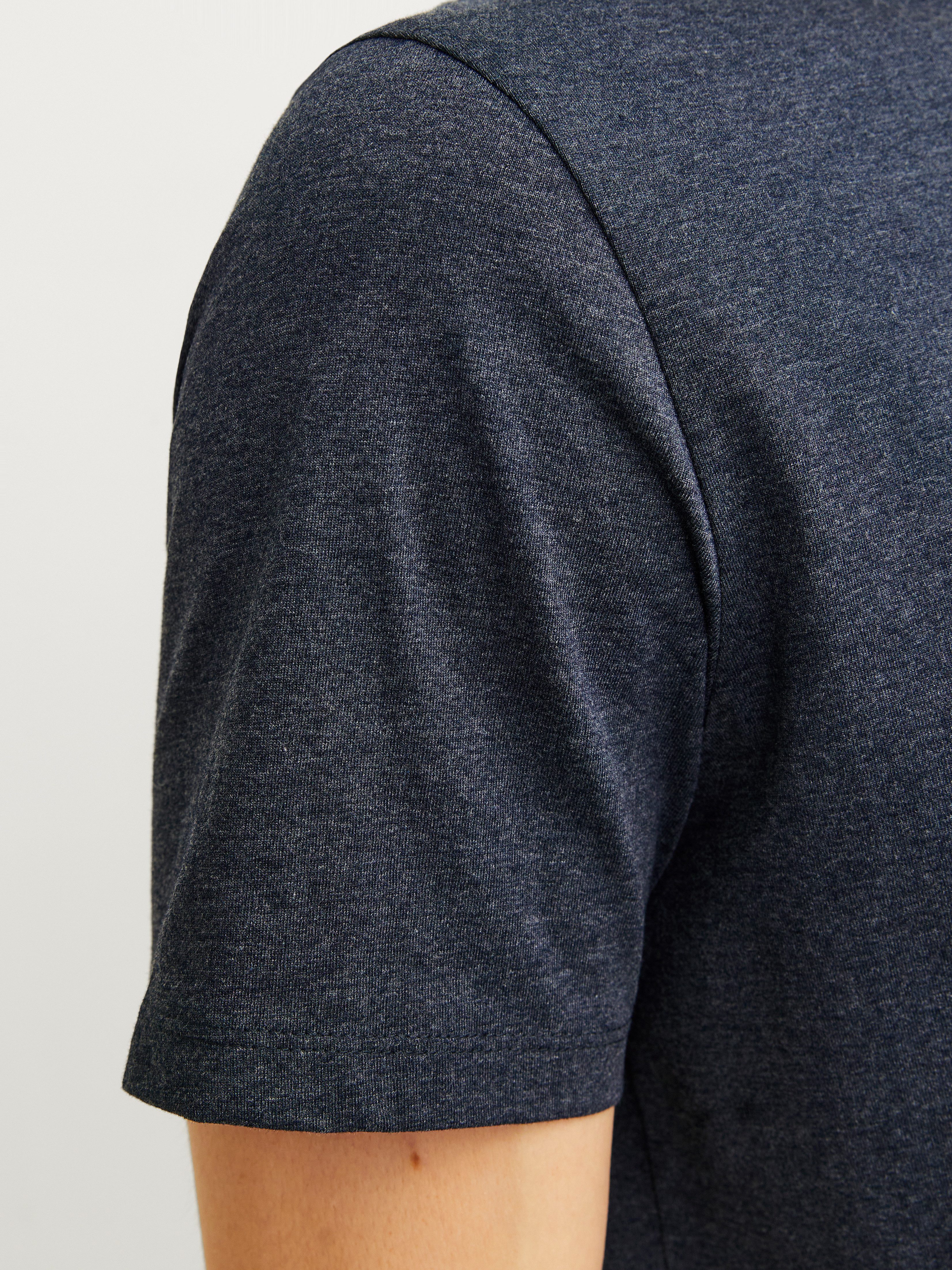 Jack & Jones Shirt met ronde hals JJEORGANIC MELANGE TEE SS O-NECK NOOS