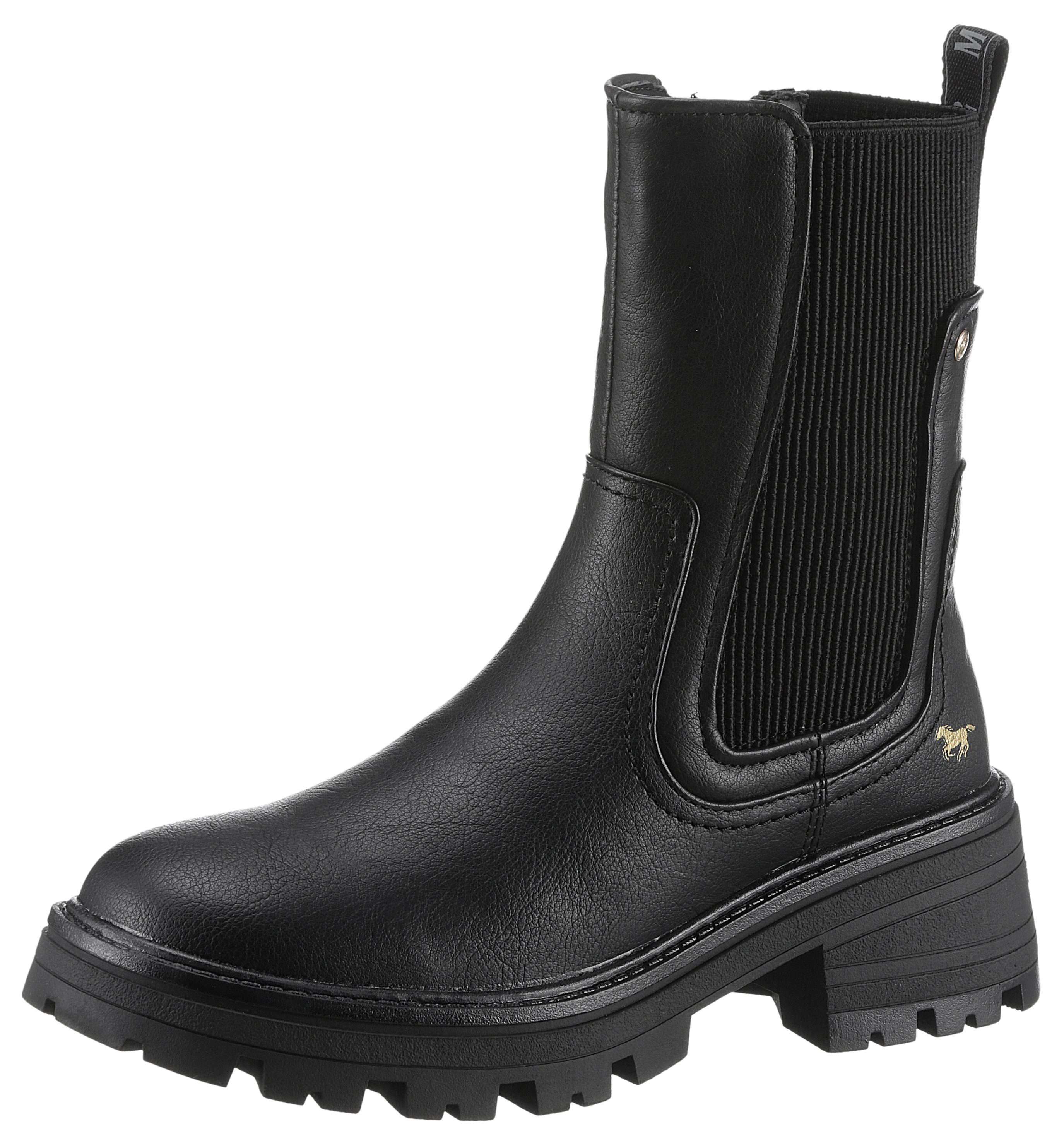 Mustang Shoes Chelsea-boots Slip-on laarzen, herfstschoen met comfortabele stretchinzet dames chelsea boots maat 36 EU zwart