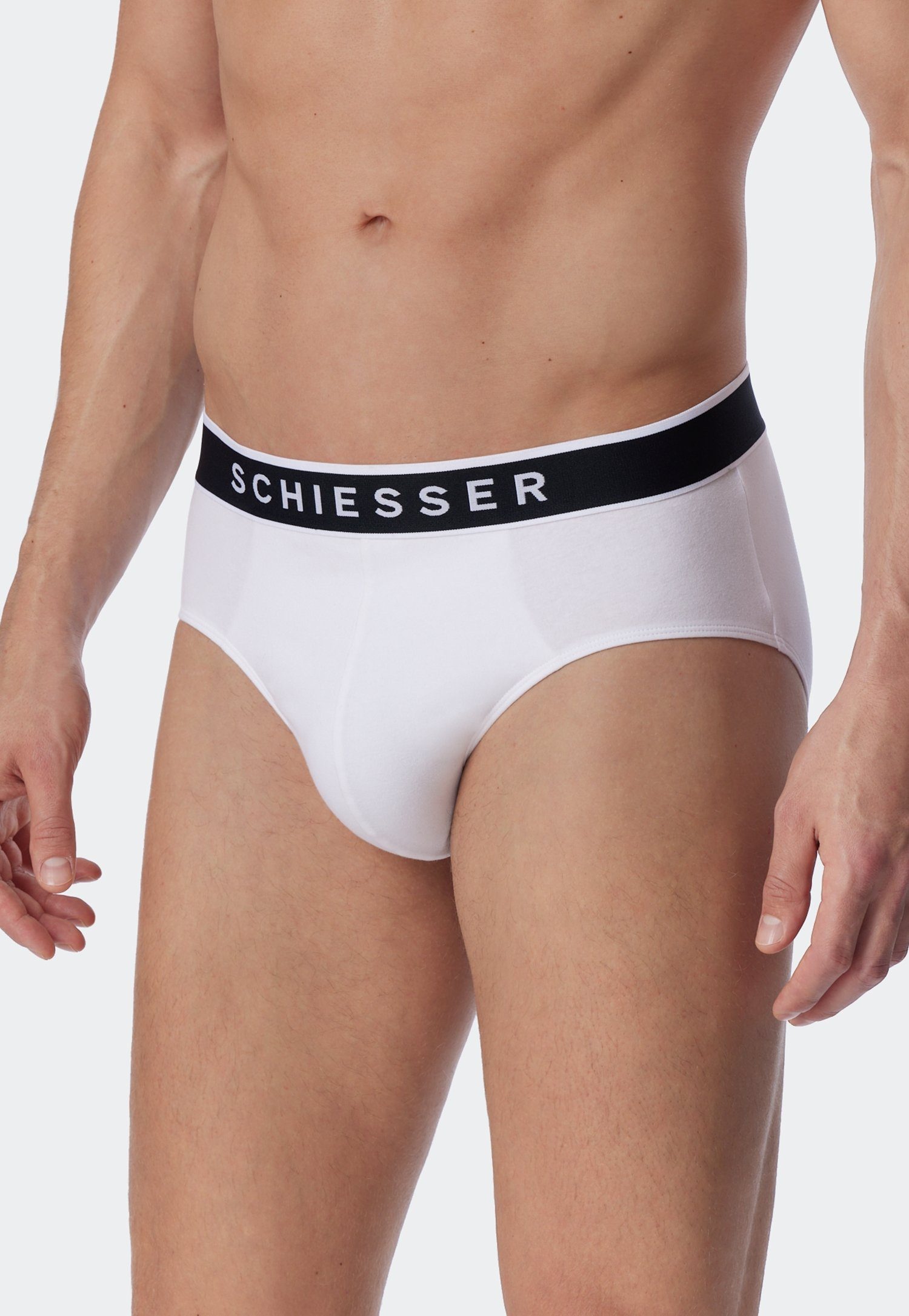 Schiesser Rio-slip 95/5 met sportieve webgummiband met contrasterend schiesser-logo (3 stuks)