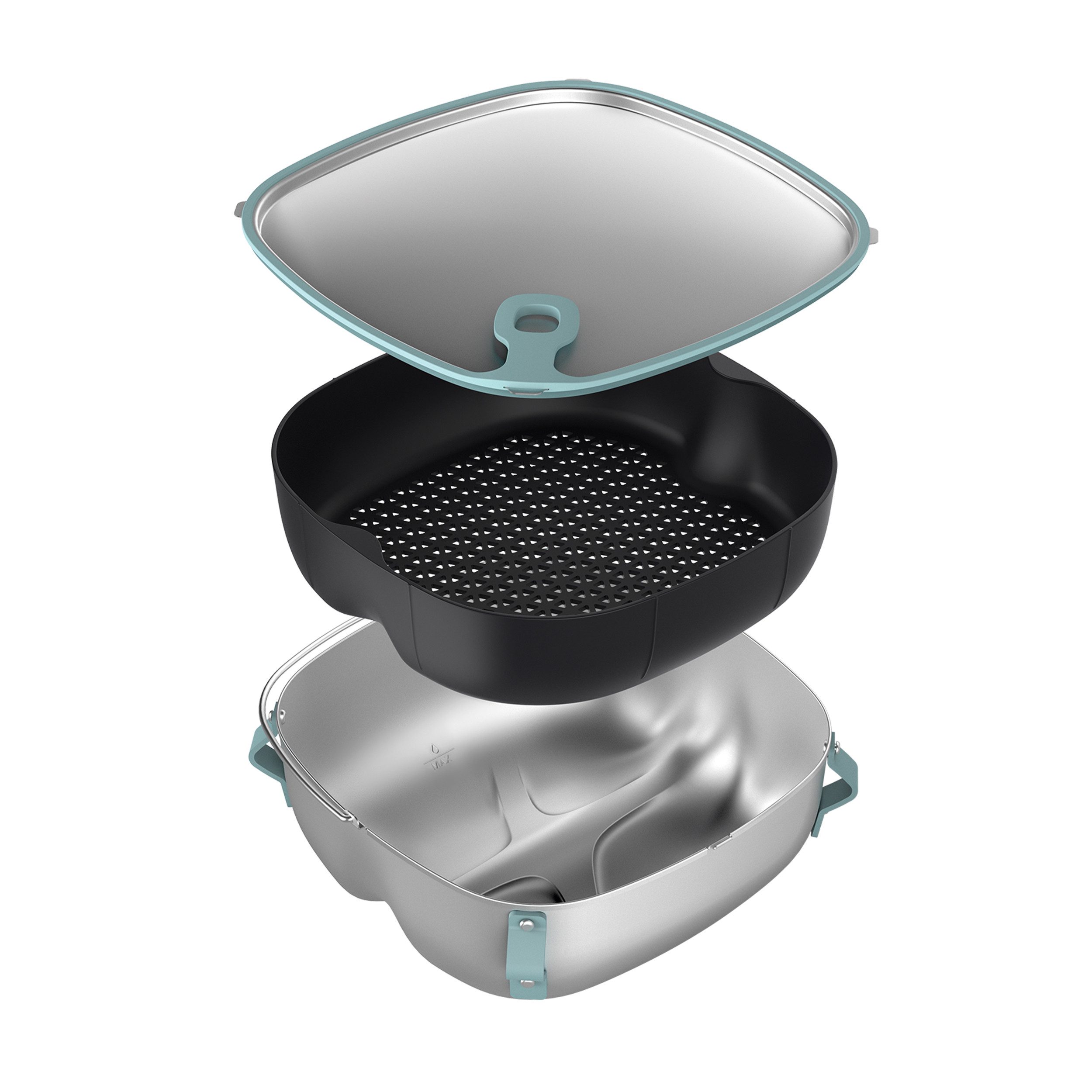 Philips Grillpan-inzet HD9960/00, 2-in-1: wokpan en stoominzet Airfryer accessoire compatibel met  airfryer combi 7000 series, vaatwasmachinebestendig