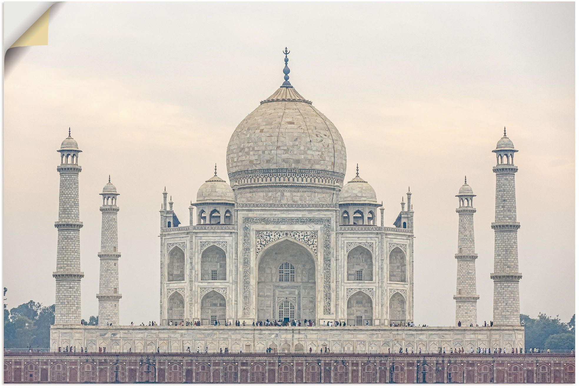 Artland Artprint Taj Mahal in vele afmetingen & productsoorten - artprint van aluminium / artprint voor buiten, artprint op linnen, poster, muursticker / wandfolie ook geschikt voo