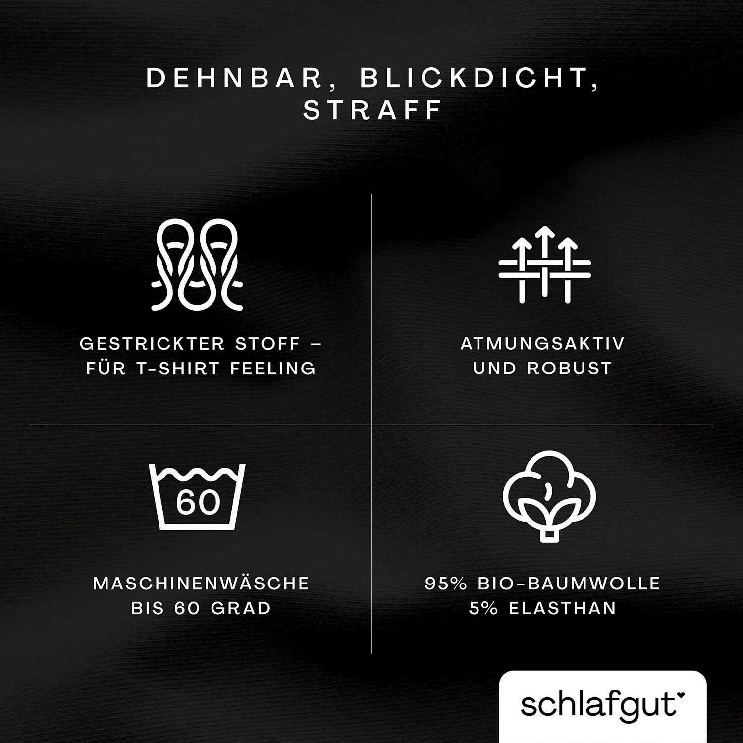 Schlafgut Hoeslaken PURE biologische katoen met elastaan, rekbaar en ondoorzichtig, strak, bedlakens (1 stuk)