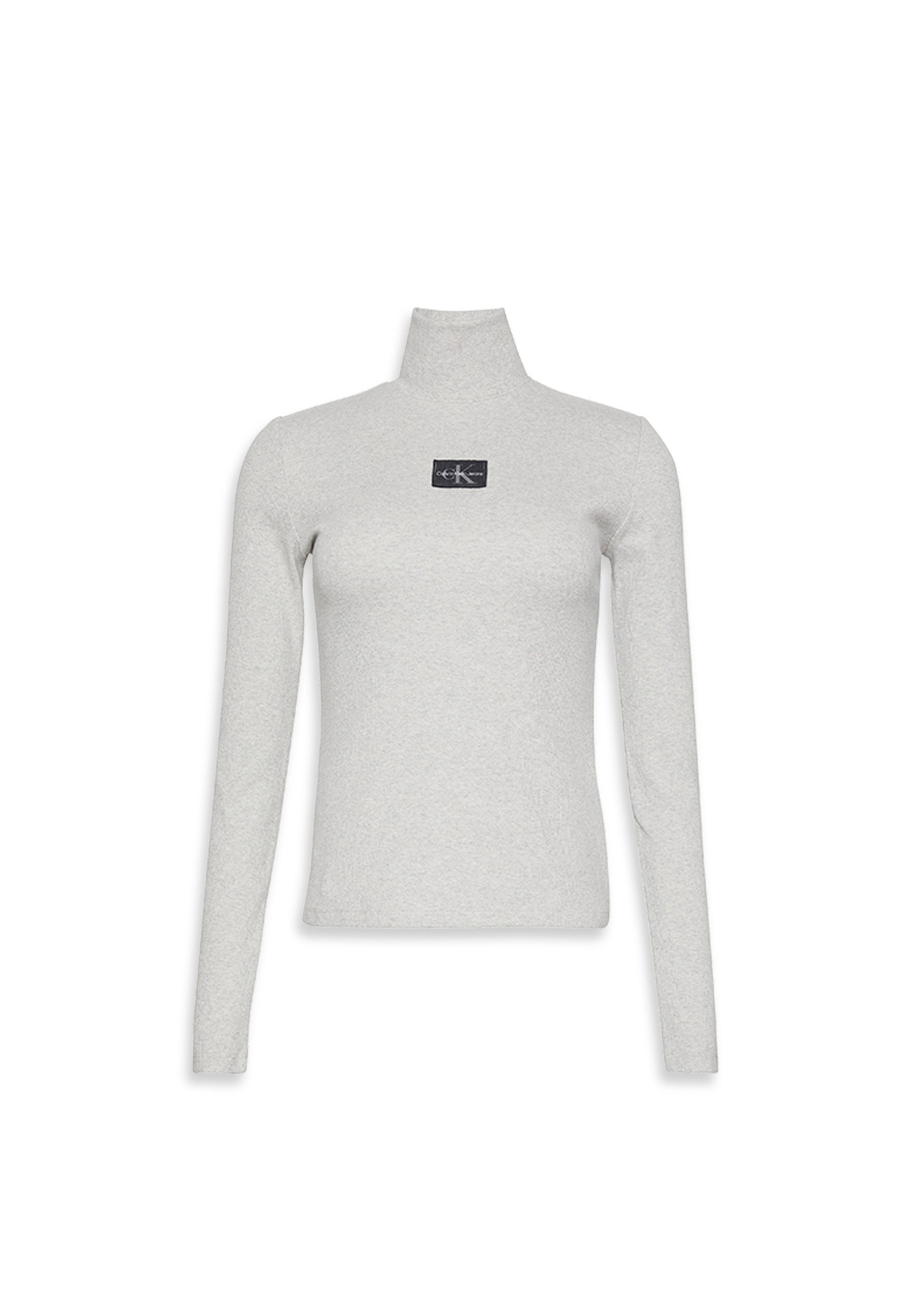 Calvin Klein Shirttop LS WOVEN LABEL TURTLENECK
