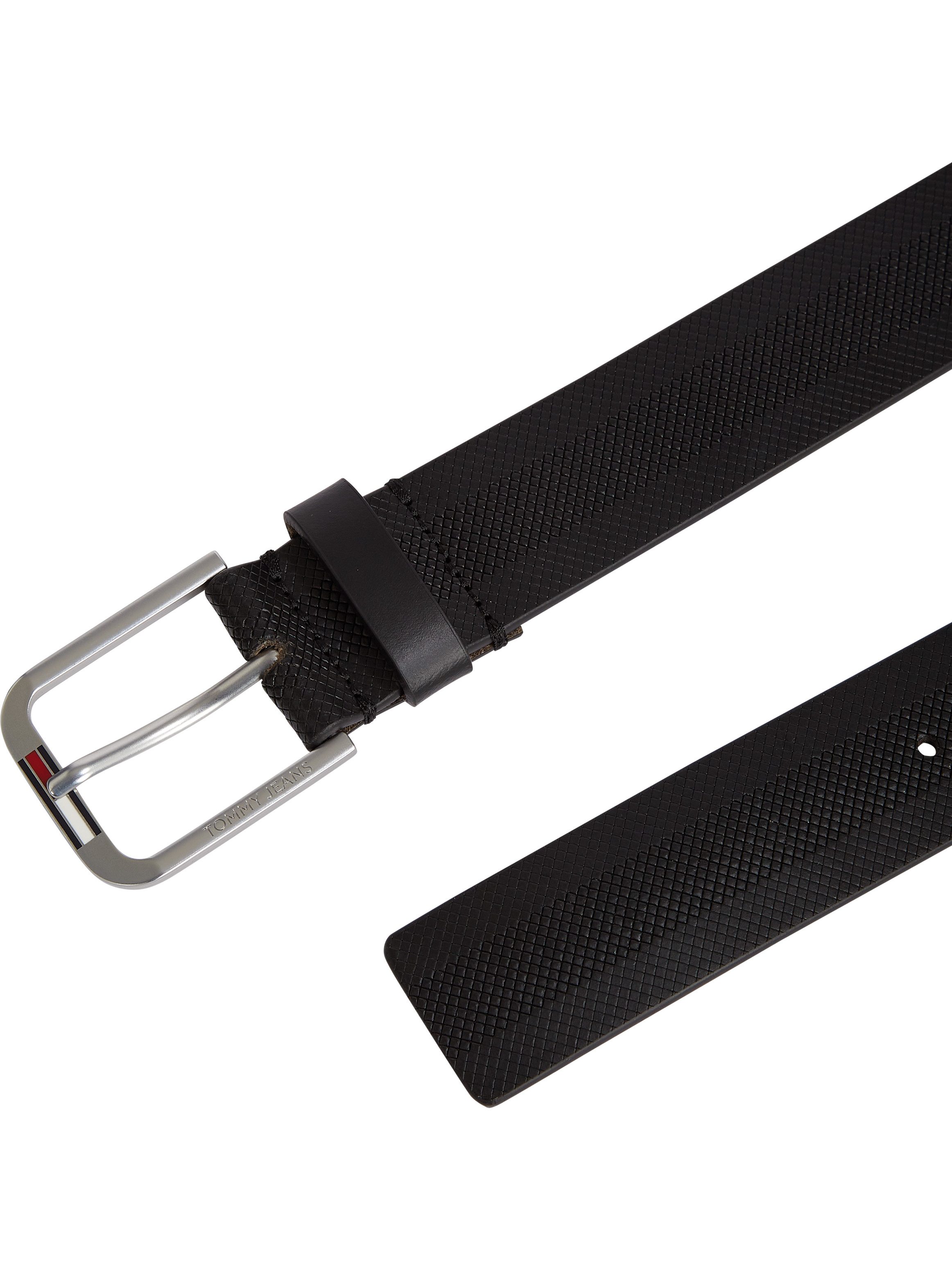 TOMMY JEANS Leren riem TJM AUSTIN 3.5 Eenvoudige pin sluiting met logo, zachte haptiek