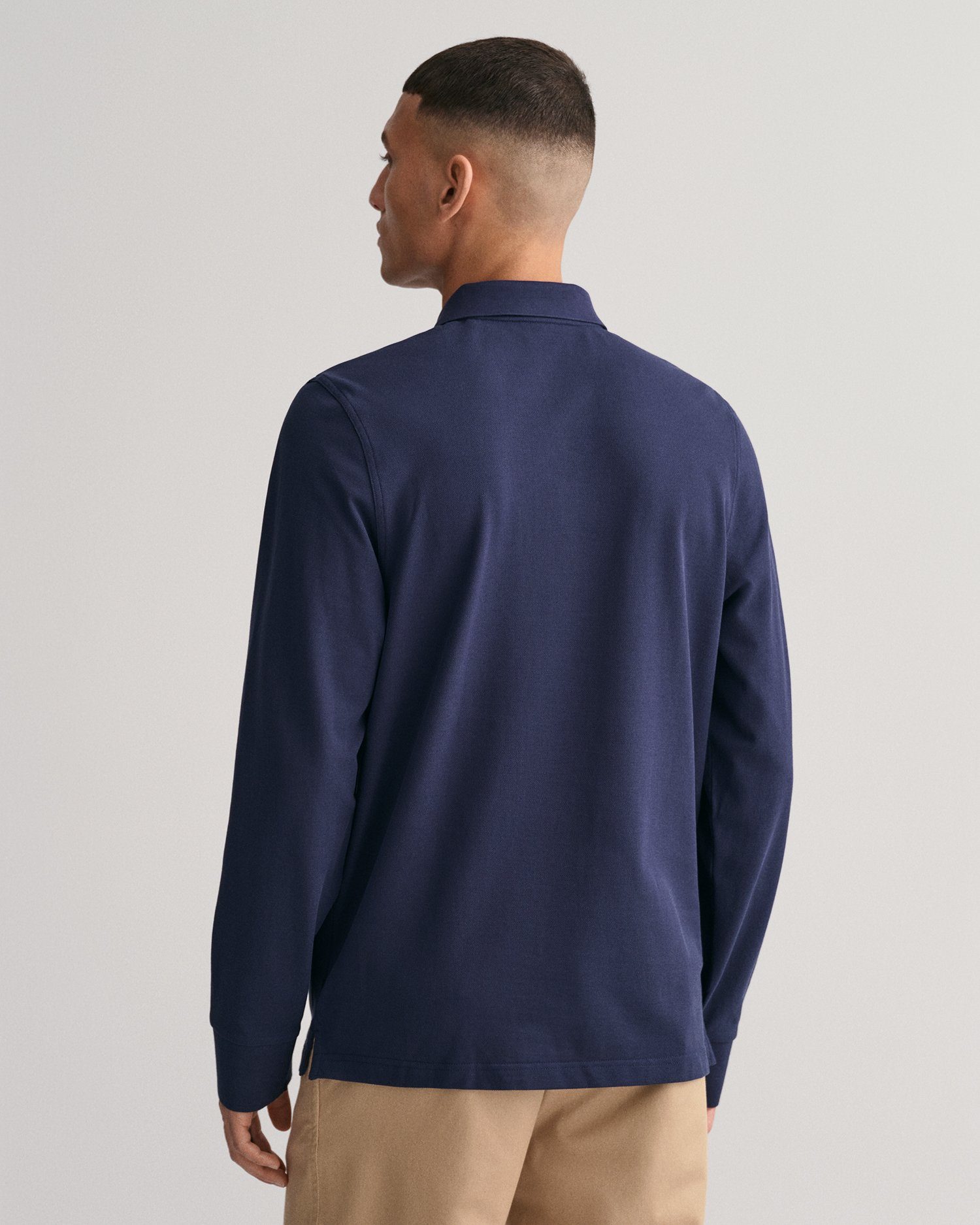 Gant Poloshirt REG SHIELD LS PIQUE RUGGER met logoborduursel op de borst