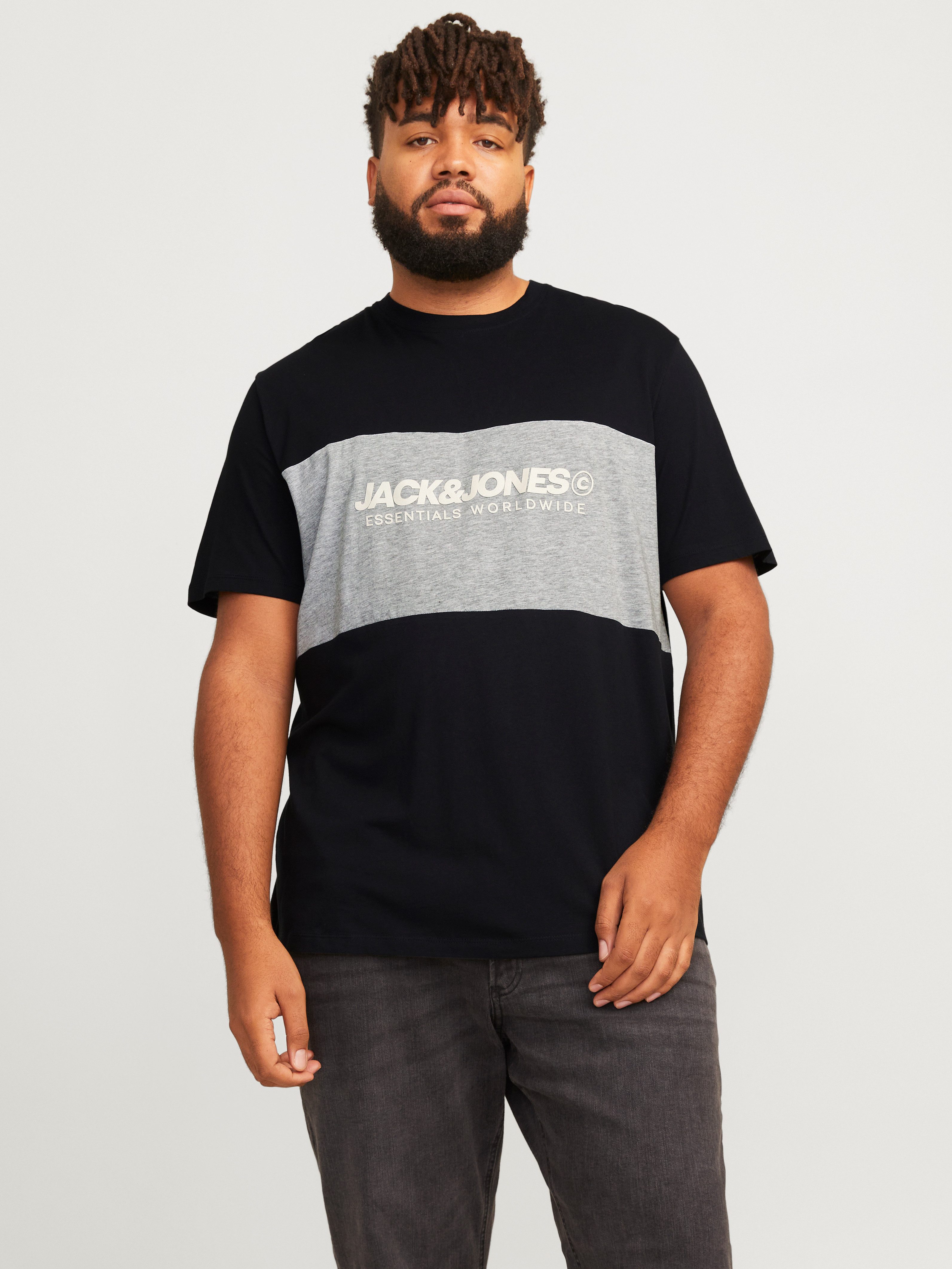 Jack & Jones PlusSize T-shirt JJELEGACY BLOCKING TEE SS O-NECK NOO PLS