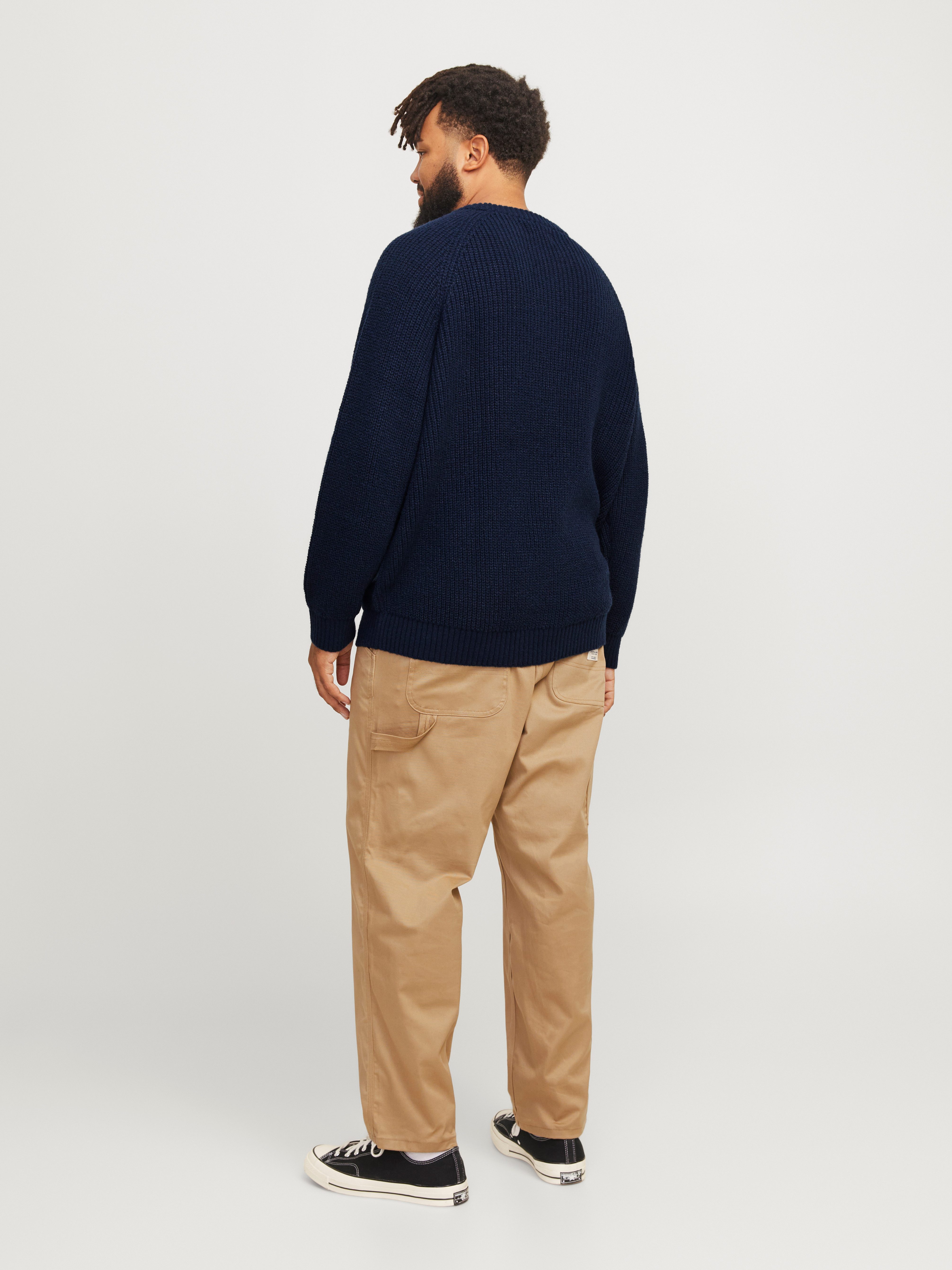 Jack & Jones PlusSize Trui met ronde hals JJJONES KNIT CREW NECK PLS