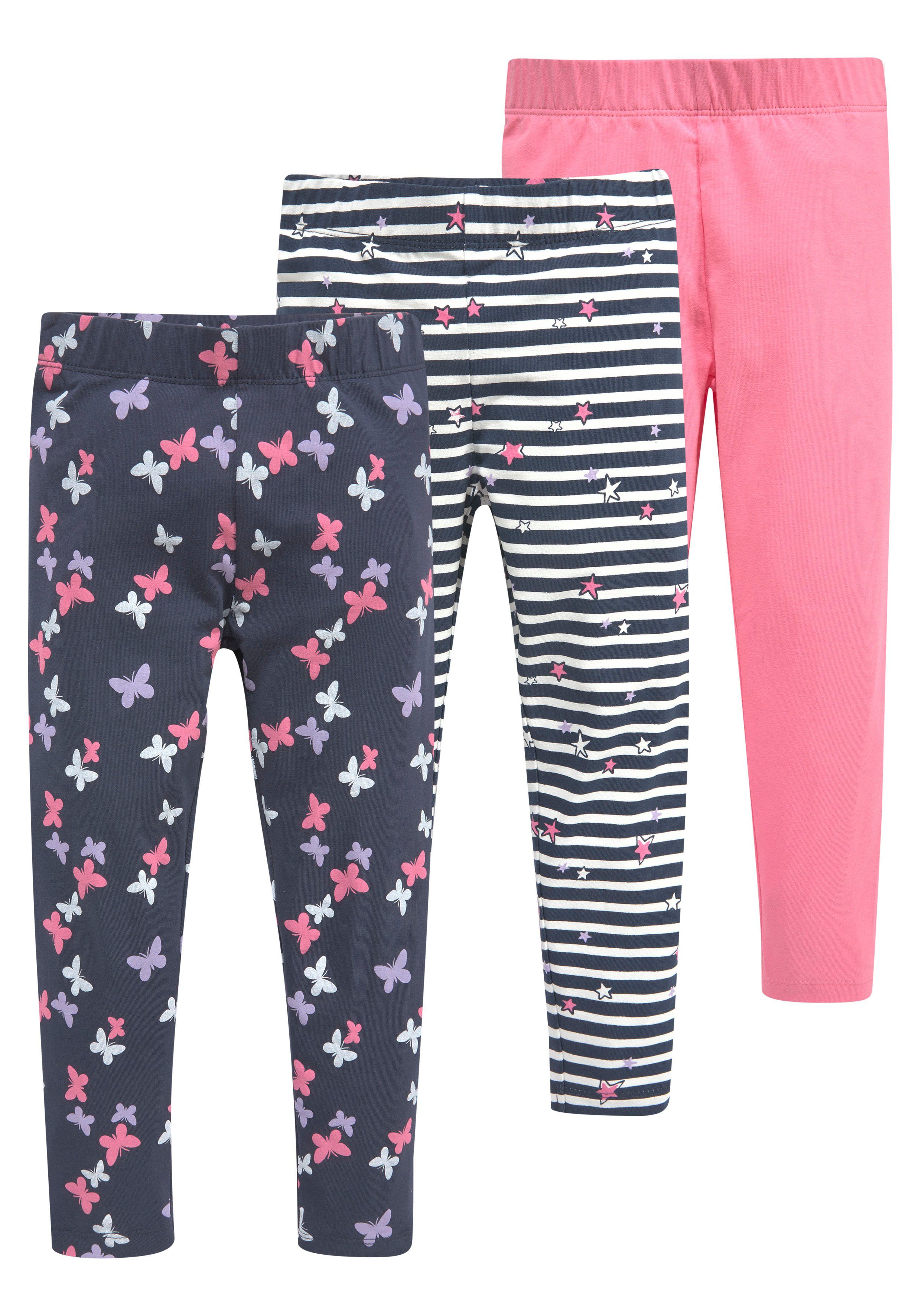 KIDSWORLD Legging 3-pack leggings voor kleine meisjes met verschillende motieven en kleuren...