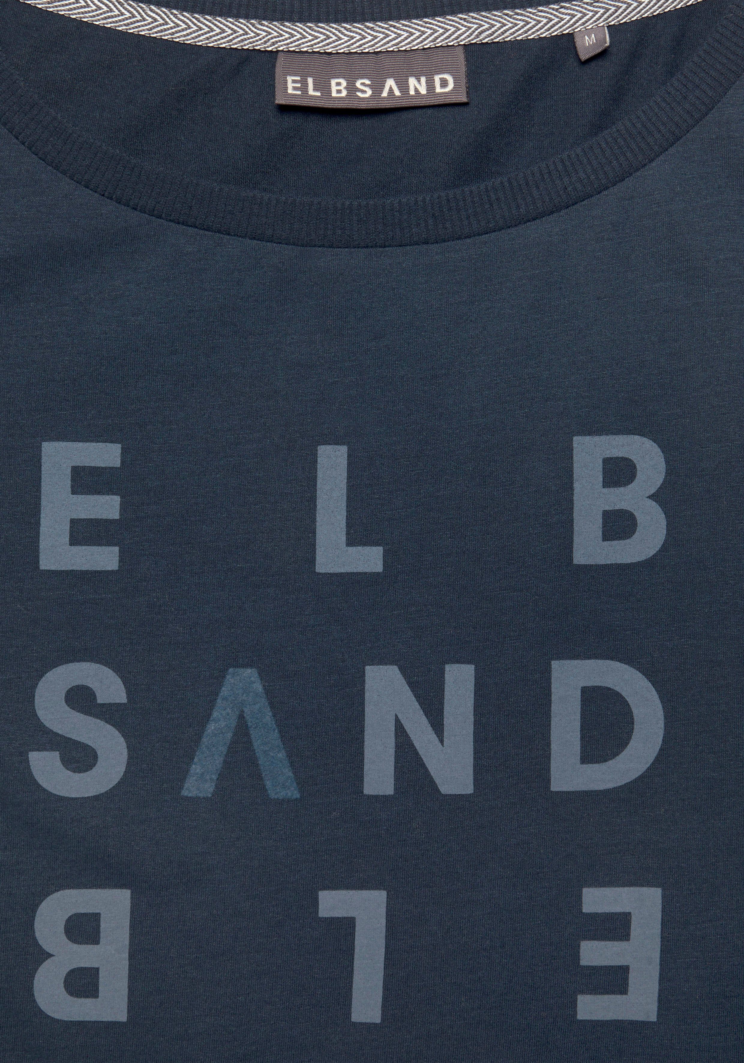 Elbsand Longsleeve Ingiara met logoprint op de voorkant, shirt met lange mouwen, sportief-casual