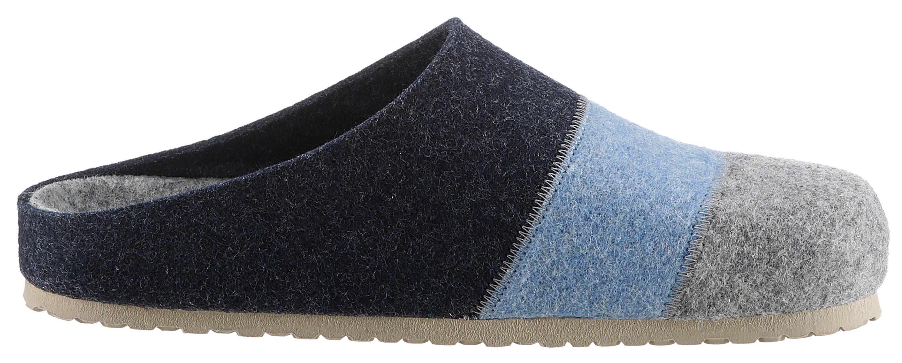 Aniston SHOES Clogs Panal pantoffel, homeslipper in patchwork-uitstraling