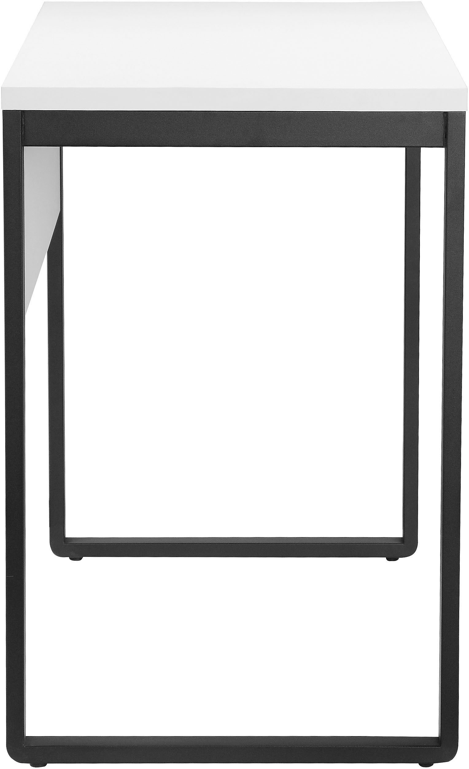 Places of Style Bureau Moid Computertafel, kabeldoorvoer, metalen slede, breedte 100 cm
