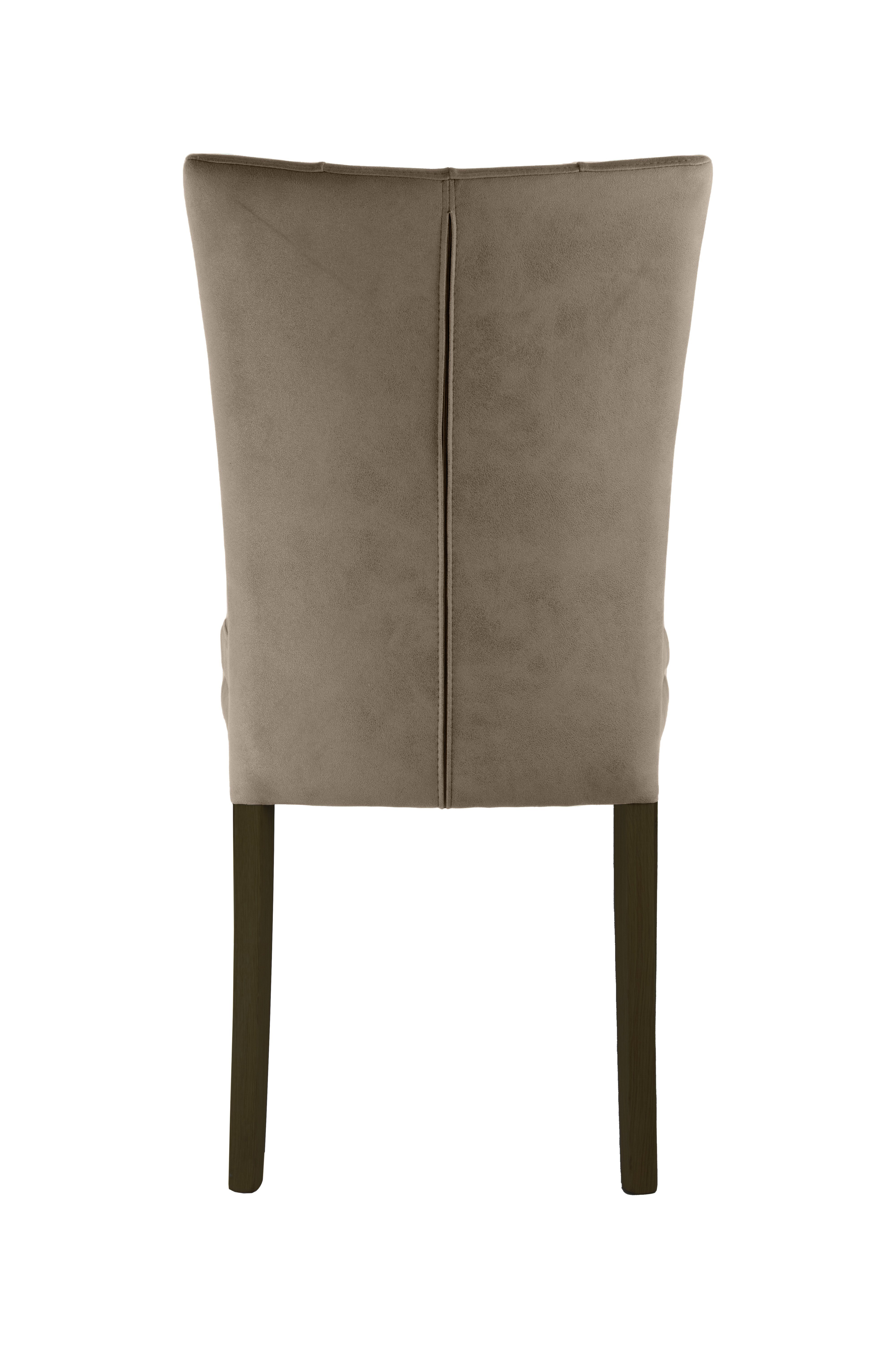 Home affaire Stoel met 4 poten Colorado prettige bekleding, frame massief hout wengé of naturel-eiken (set, 2 stuks)