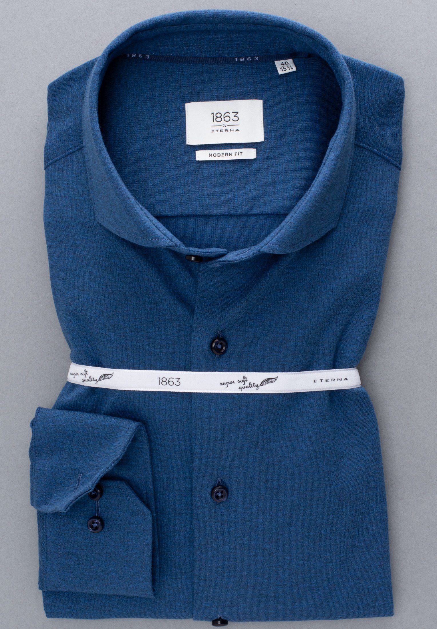 Eterna Overhemd met lange mouwen MODERN FIT NON IRON (strijkvrij)