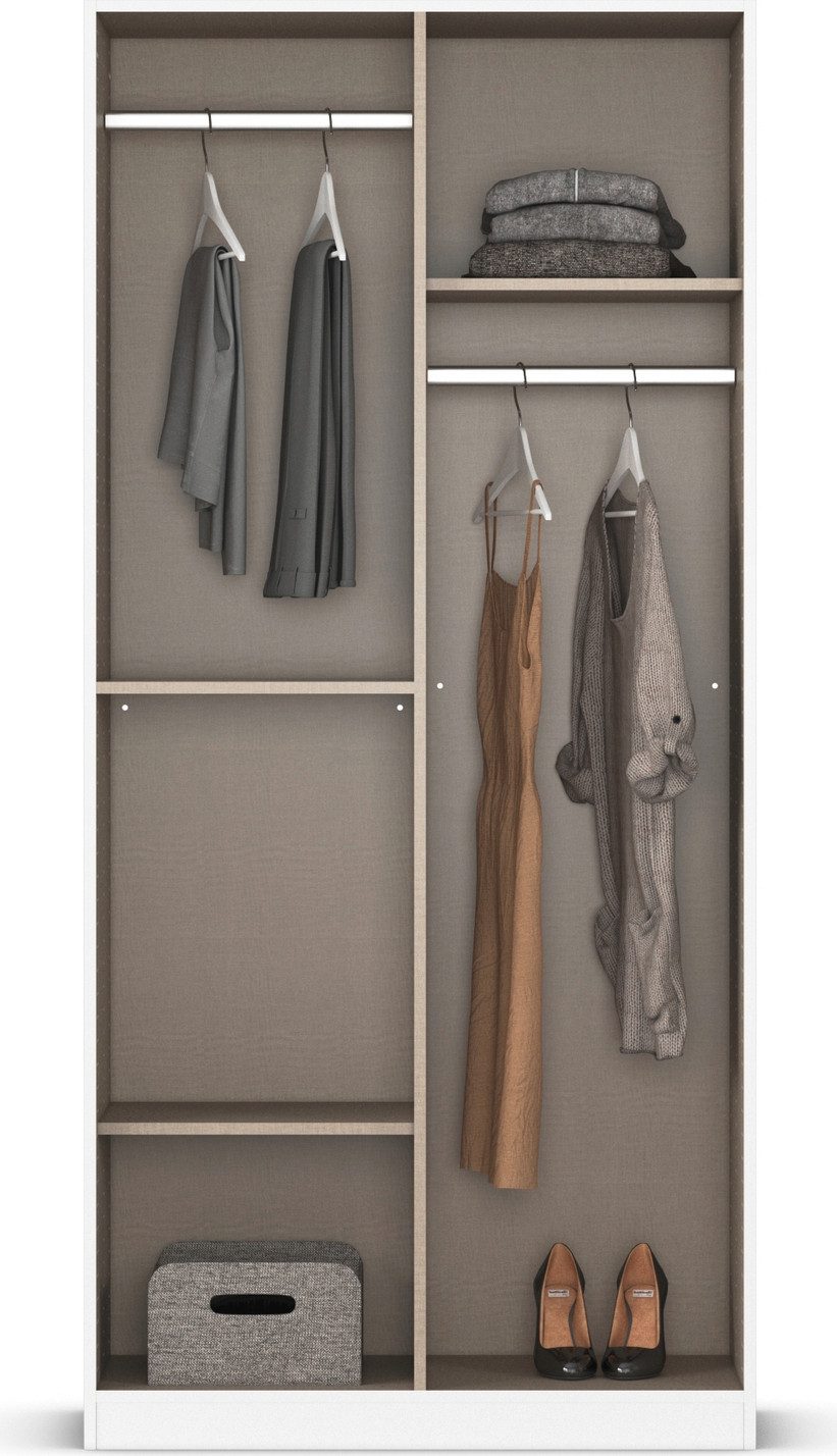 rauch Draaideurkast Kledingkast kast garderobe MAIKA met decor-front 2 lades, in verschillende breedtes, hoogtes, kleuren, made in germany