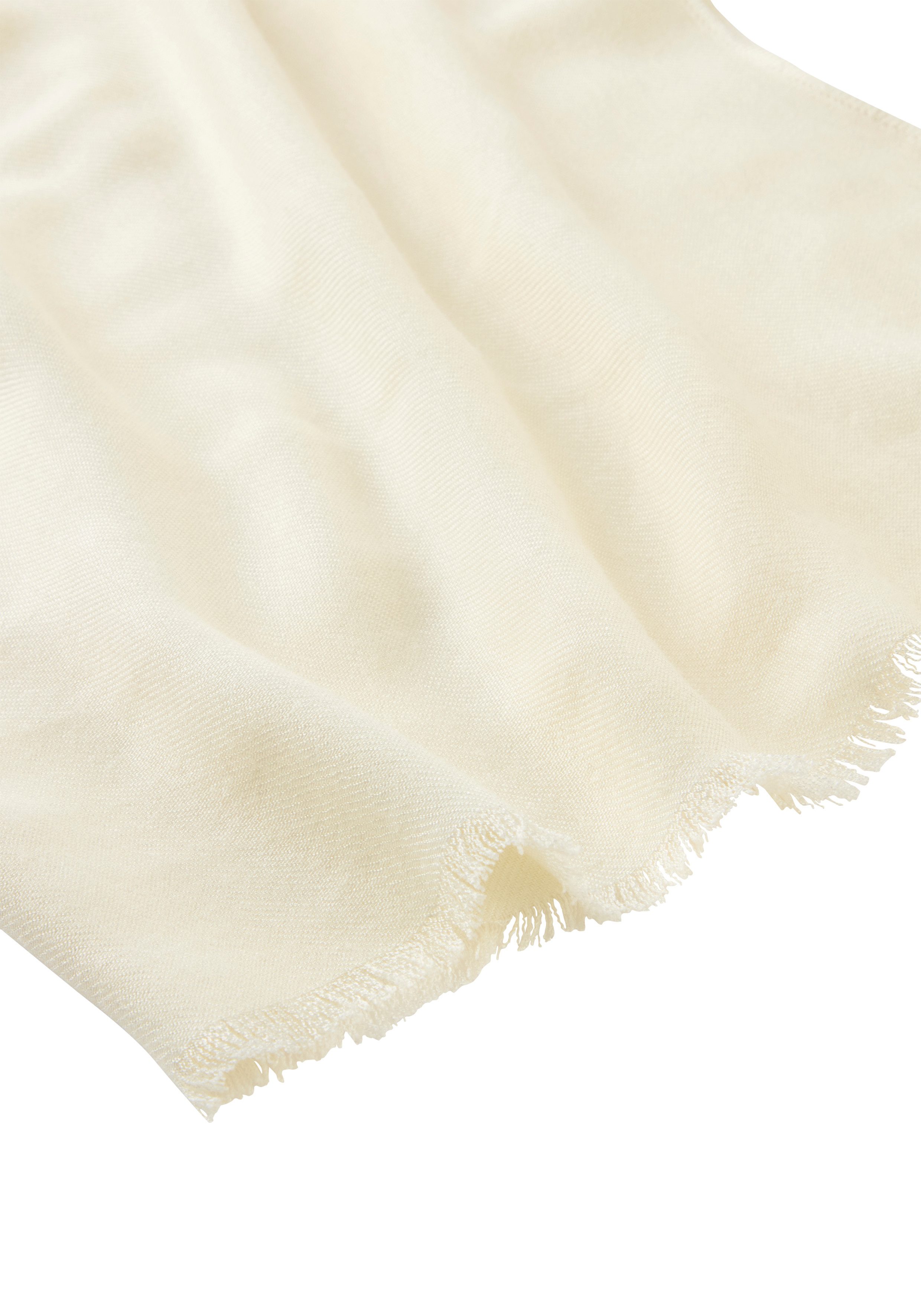 Laura Scott Sjaal Sjaal-doek met fijne franjes - nieuwe kleur champagne