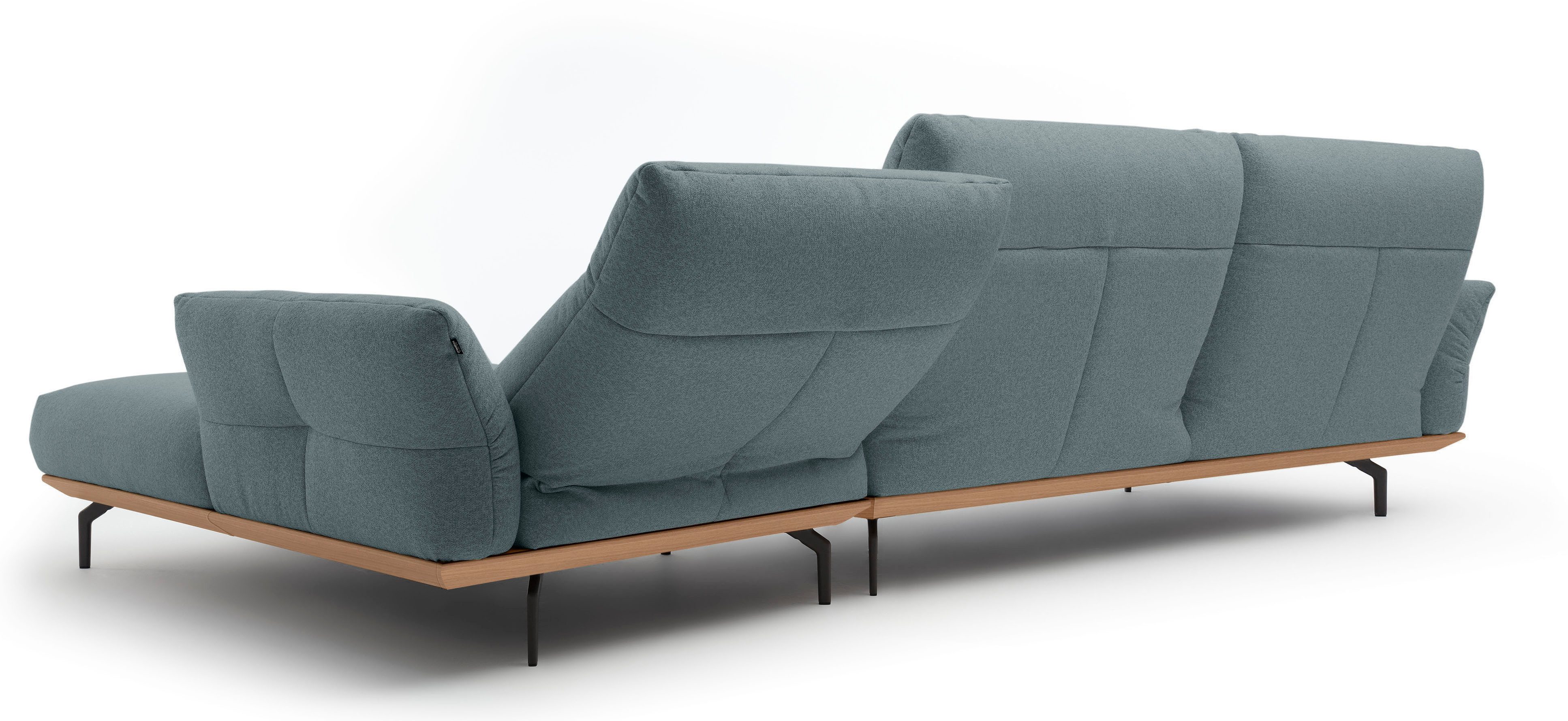 Creation BY ROLF BENZ Hoekbank Hs.460 Sokkel in eiken, onderstel in umbra grijs, breedte 338 cm
