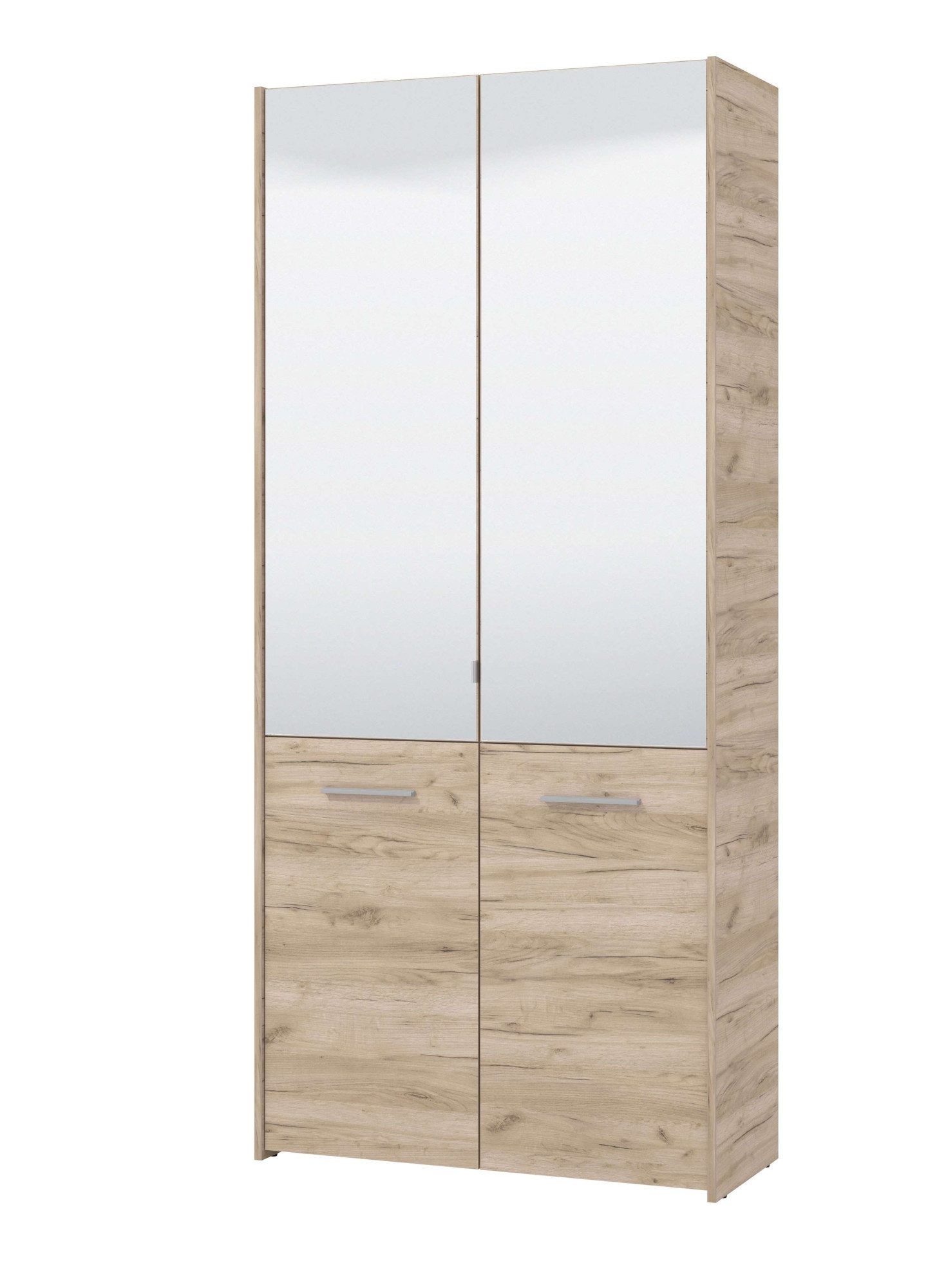 INOSIGN Schoenenkast Menorca schoenenkast, opslagkast, schoenenrek, breedte 90 cm met vier deuren, in moderne en elegante kleuren, met twee spiegels