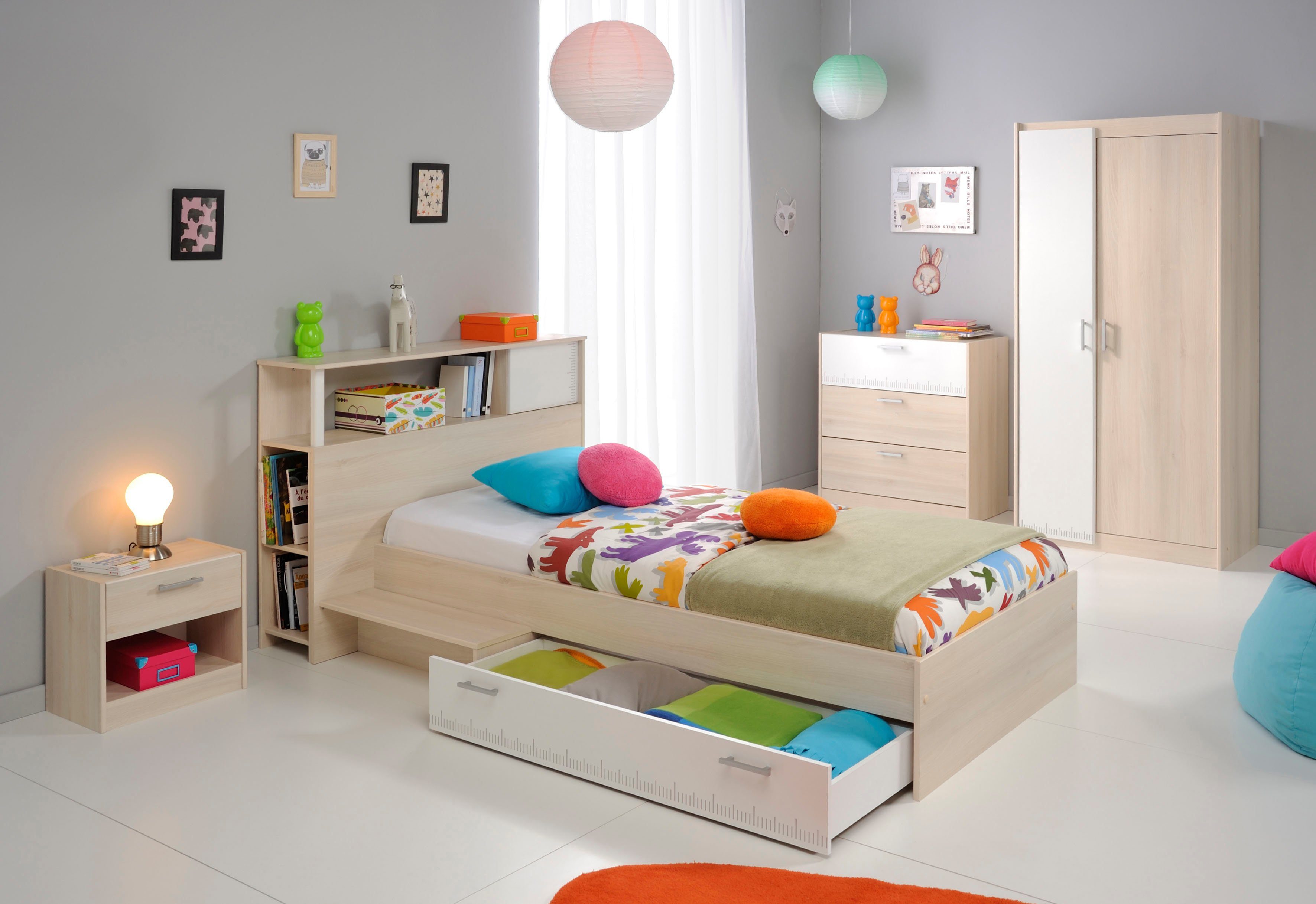 Parisot Tienerkamerset Charly 16 met een kledingkast (set, 5-delig) complete kinderkamers beige