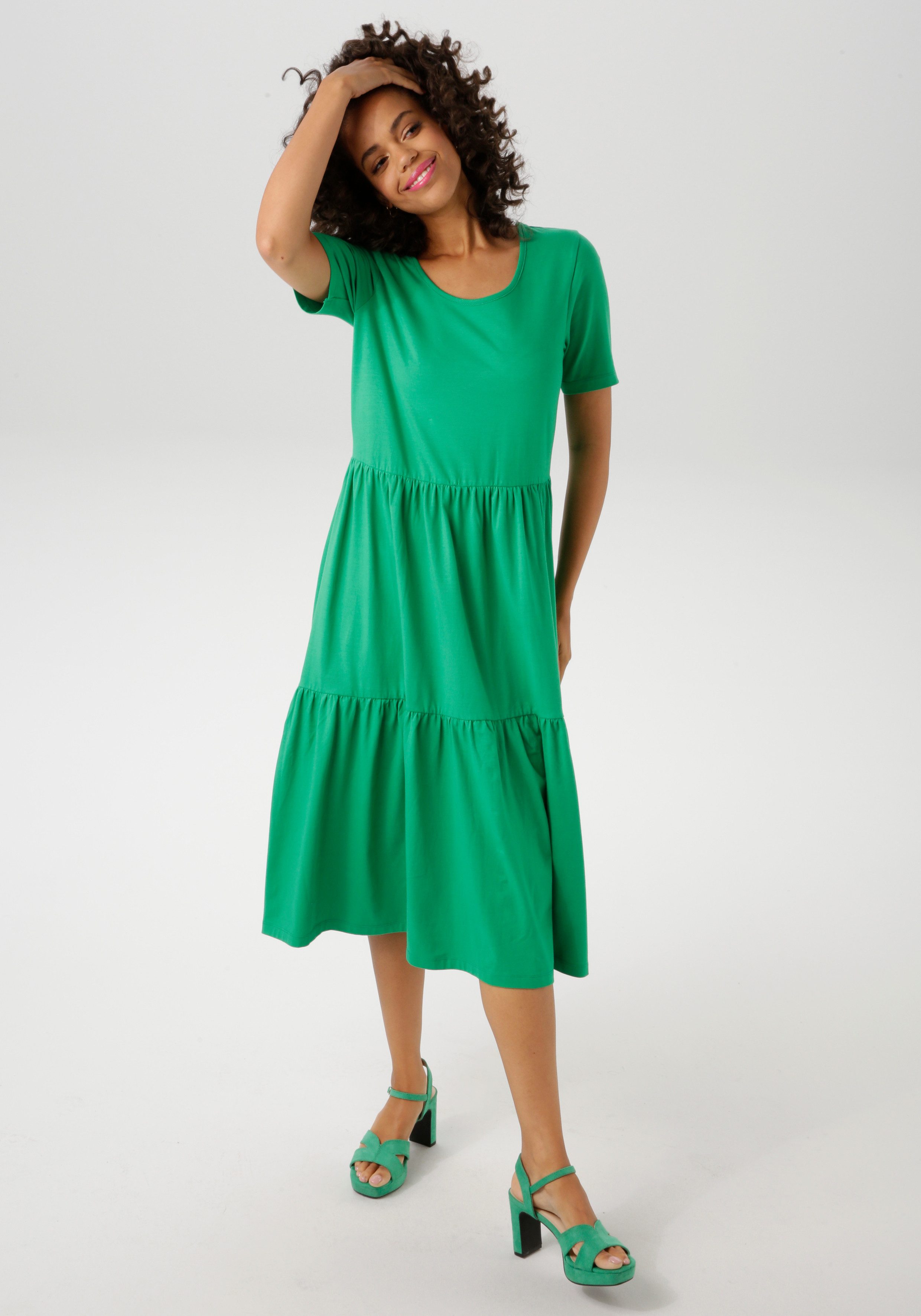 Aniston CASUAL Zomerjurk in trendy kleurenpalet - nieuwe collectie