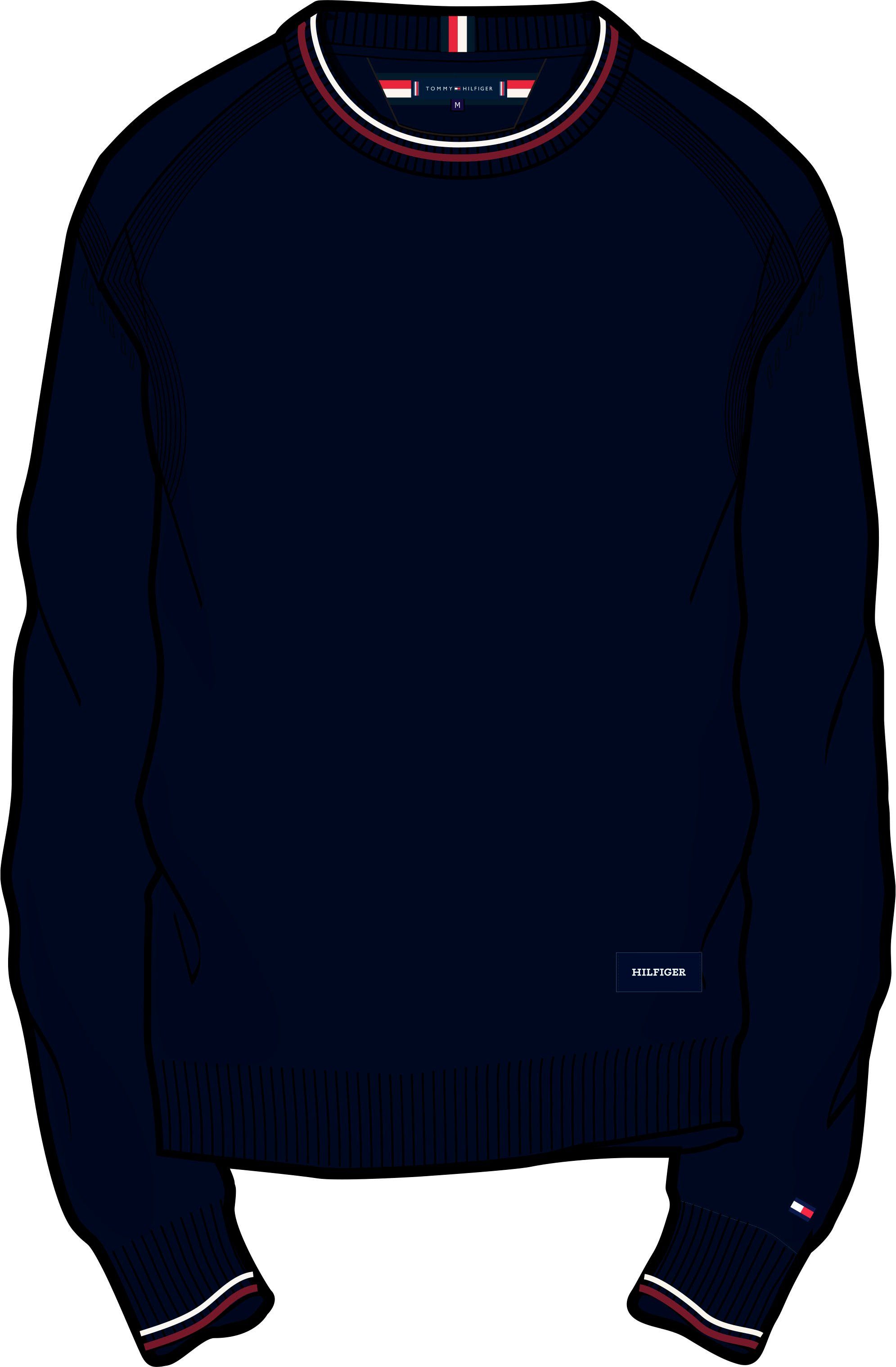 Tommy Hilfiger Trui met ronde hals RWB COTTON CREW NECK