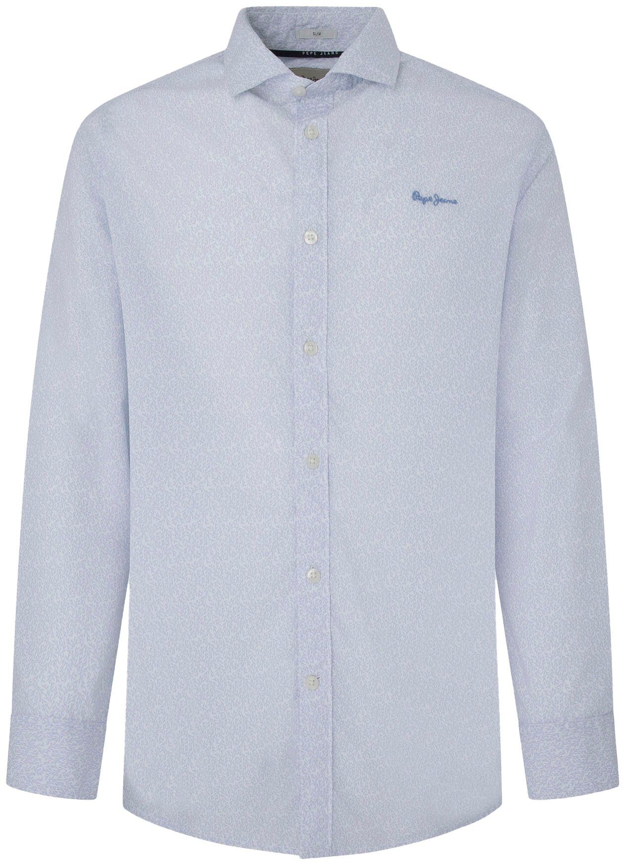 Pepe Jeans Overhemd met lange mouwen met logo opschrift op borsthoogte
