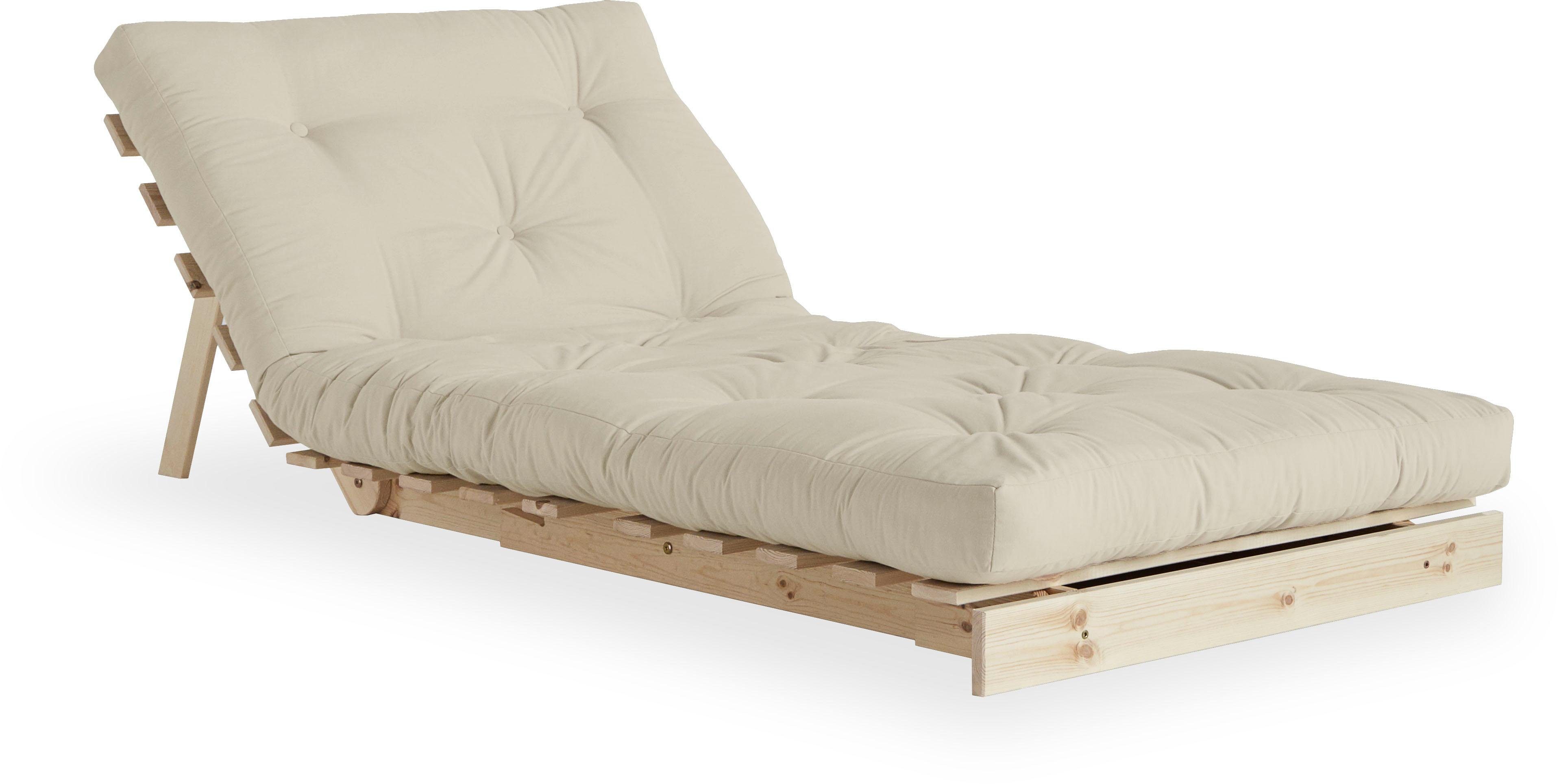 Karup Slaapbank Roots slaapbank, logeerbed, bank incl. futonmatras Ligoppervlak 90/140/160 x200 cm, FSC® gecertificeerd grenenhout