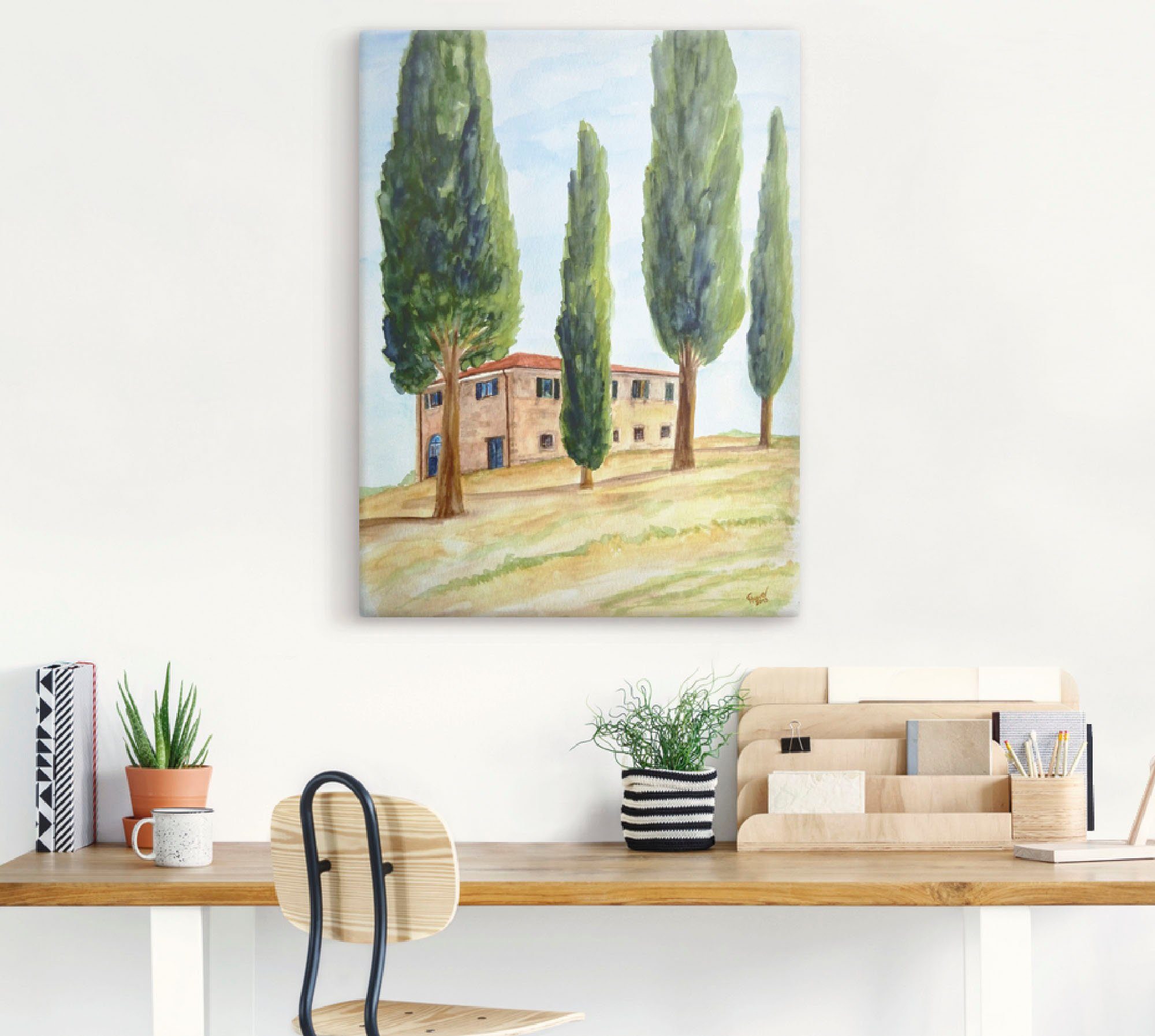 Artland Artprint Landhuis in de Toscane als artprint op linnen, muursticker of poster in verschillende maten