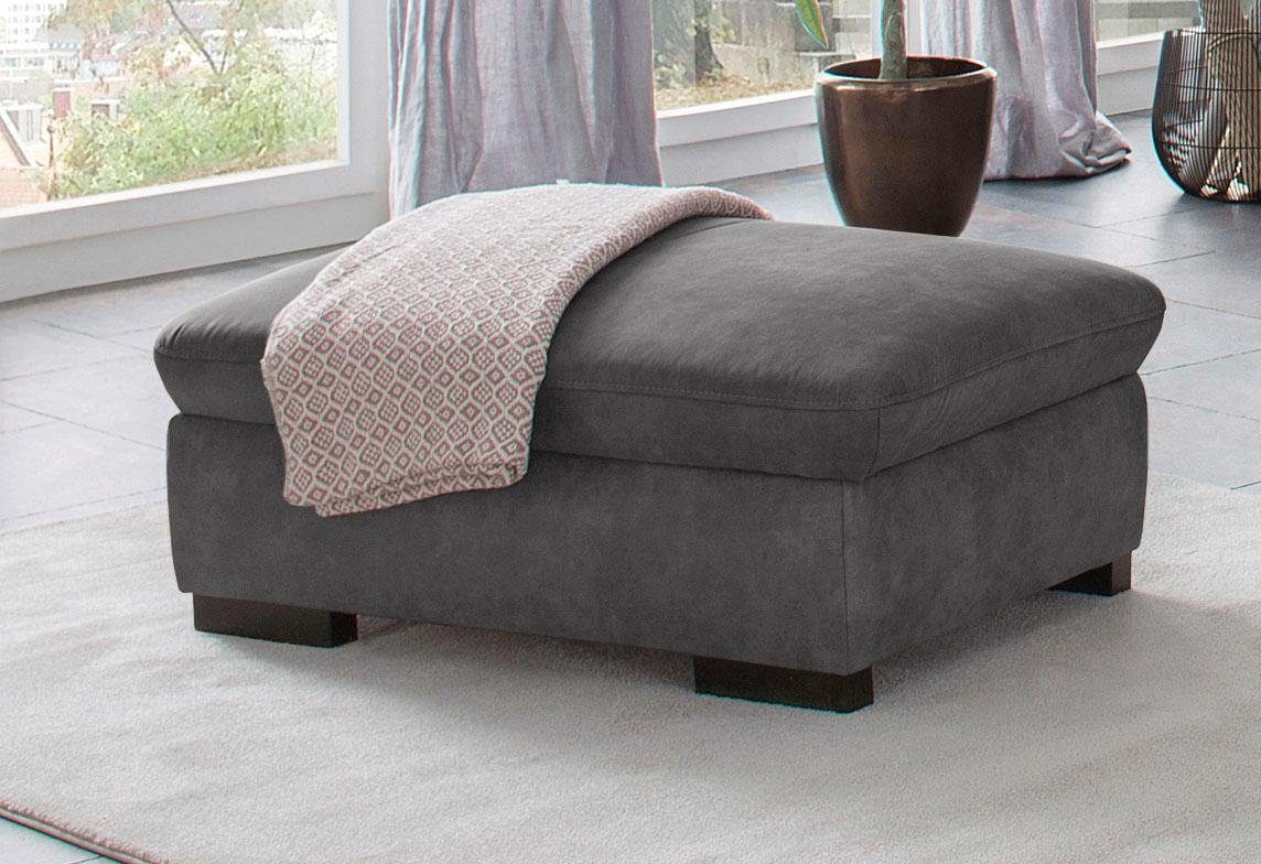 Home affaire Hocker met bergruimte Alberto groot, met opbergruimte hockers maat Luxe-microvezel vintage-look grijs