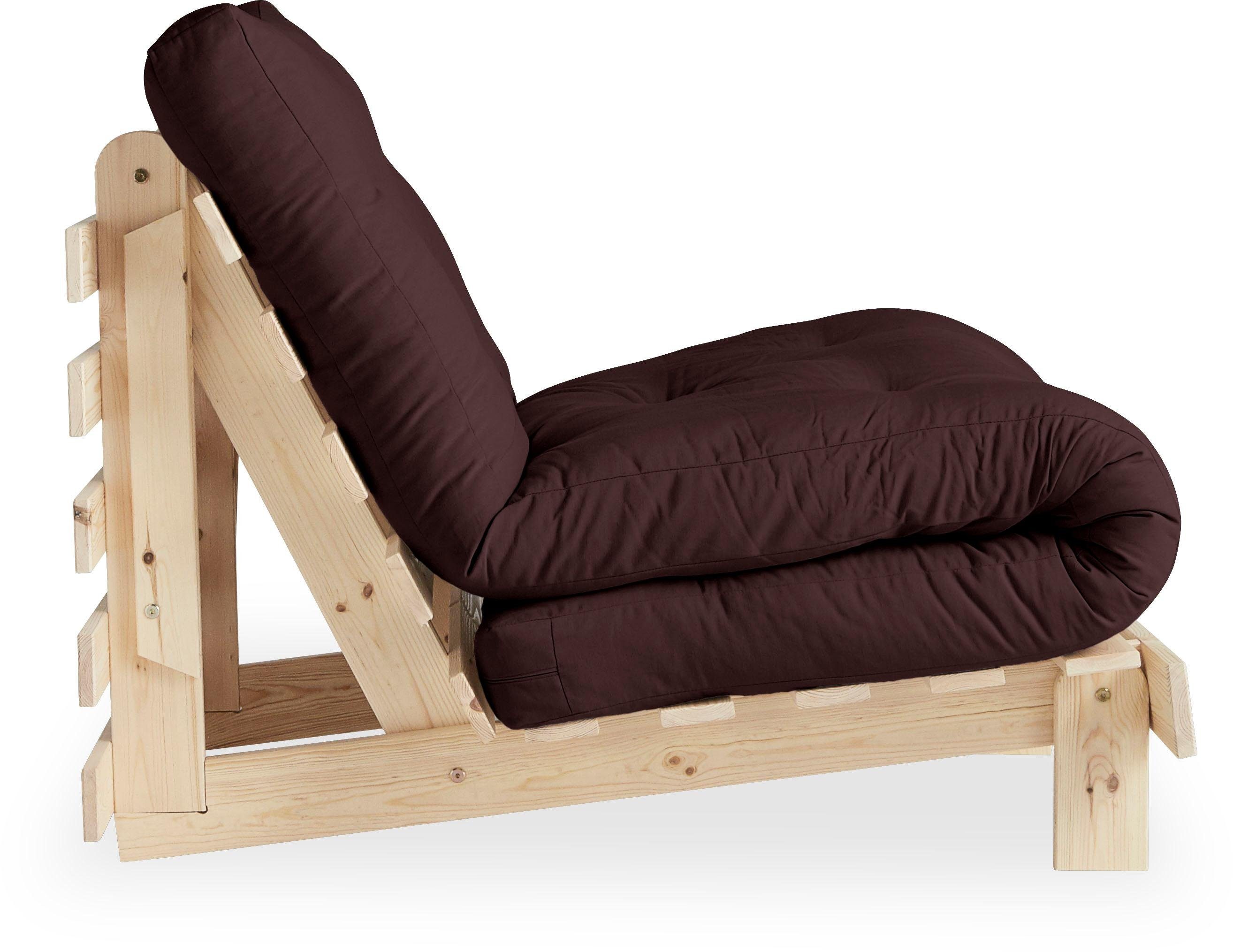 Karup Divan Roots Schlafsofa, Gästebett, Sofa inkl. Futonmatratze Incl. futonmatras, ligoppervlak 140x200 cm, FSC® gecertificeerd dennenhout
