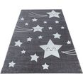 ayyildiz teppiche vloerkleed voor de kinderkamer kids 610 ster motief, laagpolig grijs
