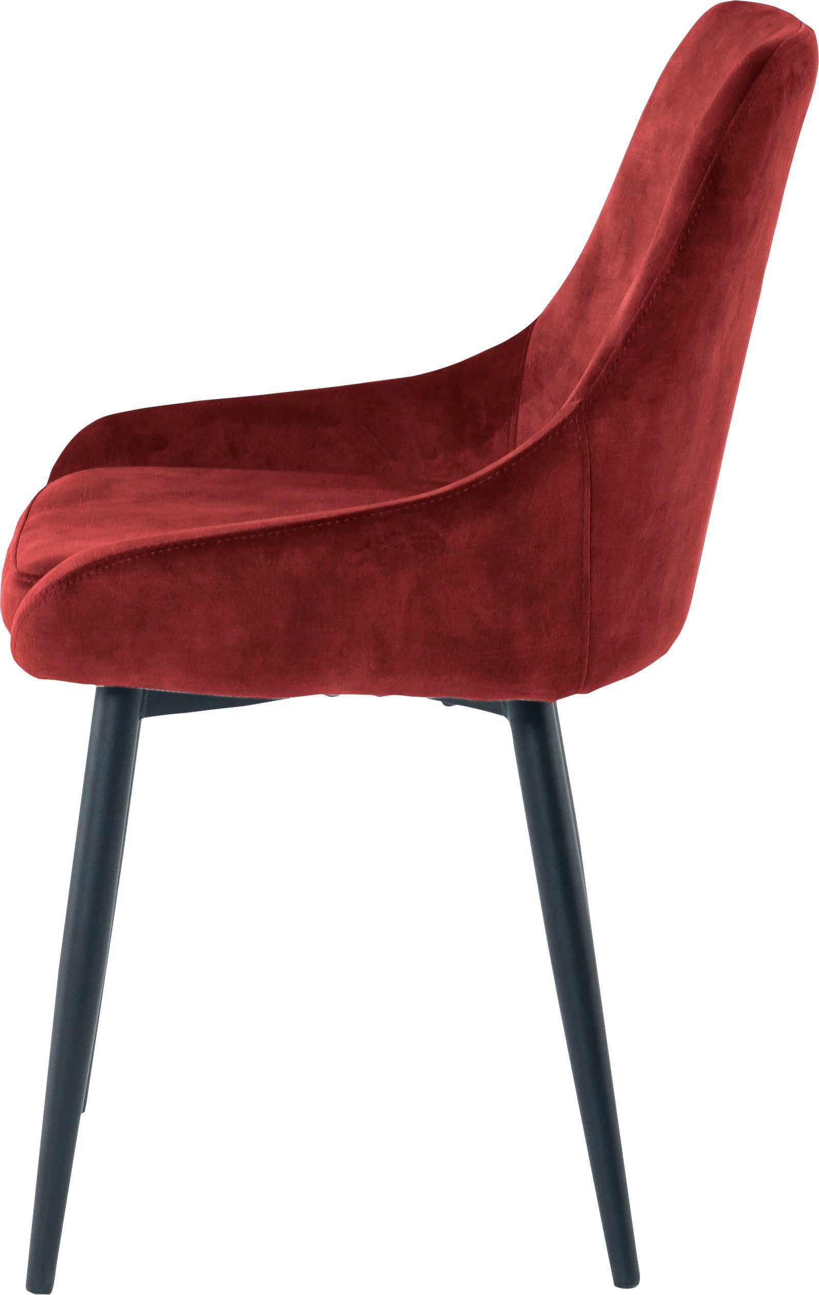 SIT Stoel glamoureuze bekleding in fluwelige look (set, 2 stuks)