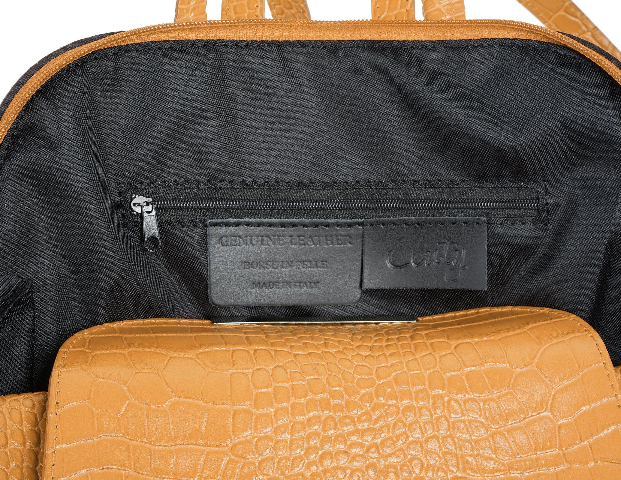 Cluty Rugzak echt leer, made in italy